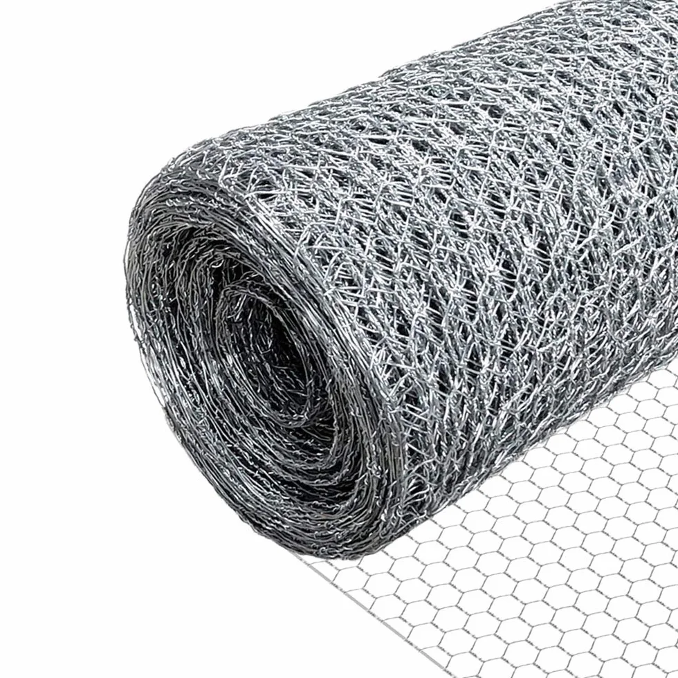 VOUNOT® Malla Metalica Hexagonal Galvanizado 25mm 100cm x 25m