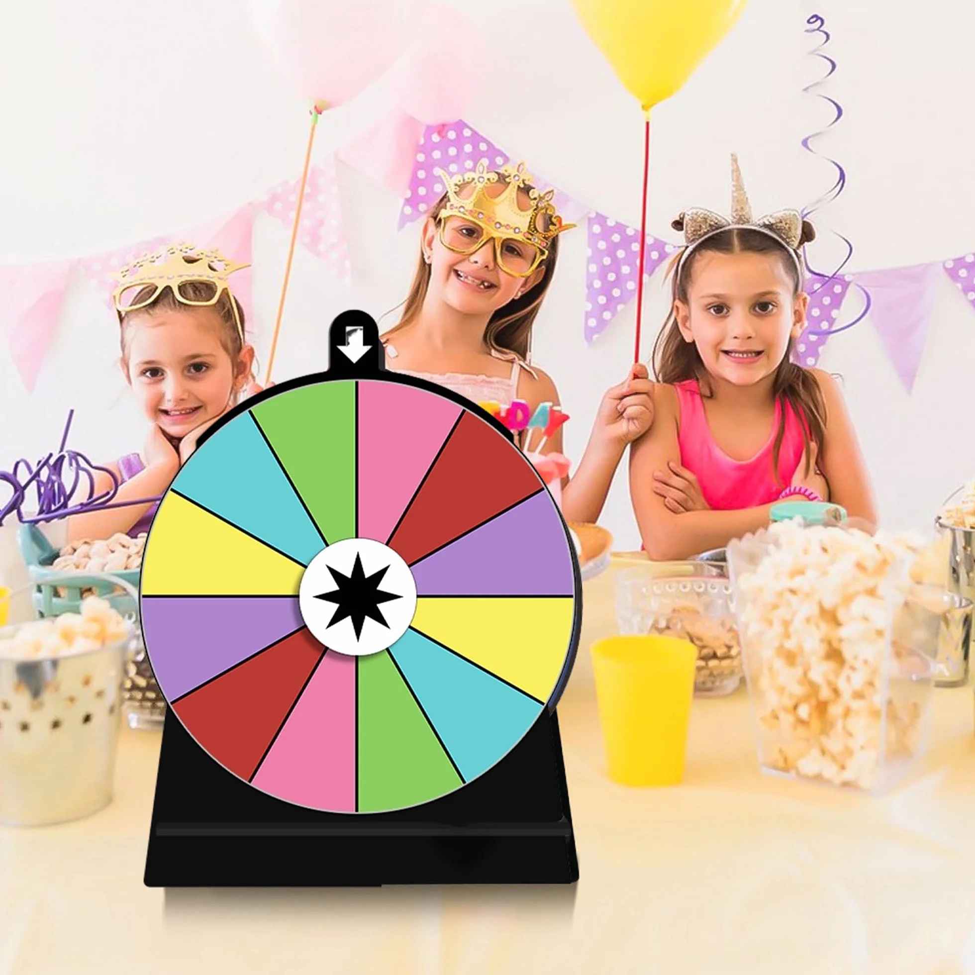 Ruleta de la Fortuna Giratoria de Premios con Bolígrafo Borrable para Fiesta Carnaval