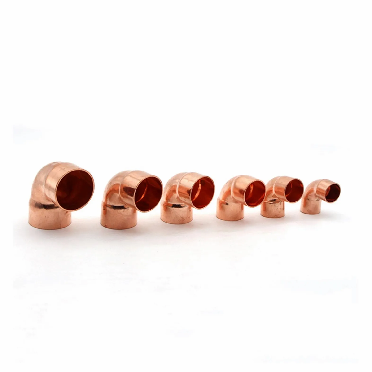 Pipe Fittings 19mm Inner Diameter 99.9% Copper End Feeding Solder 90 Degree Elbow Pipe Installation Joint for Air Conditioning (Color : ID 92mm Wall 2.3mm) Brass Hose