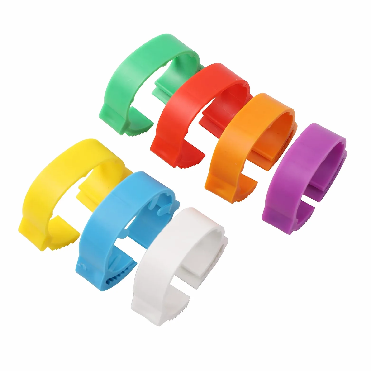 Pies de pollo con anillos de pies 700Pcs Inner Diameter 2~2.4 cm Adjustable Chicken Foot Ring Poultry Leg Bands(Red)