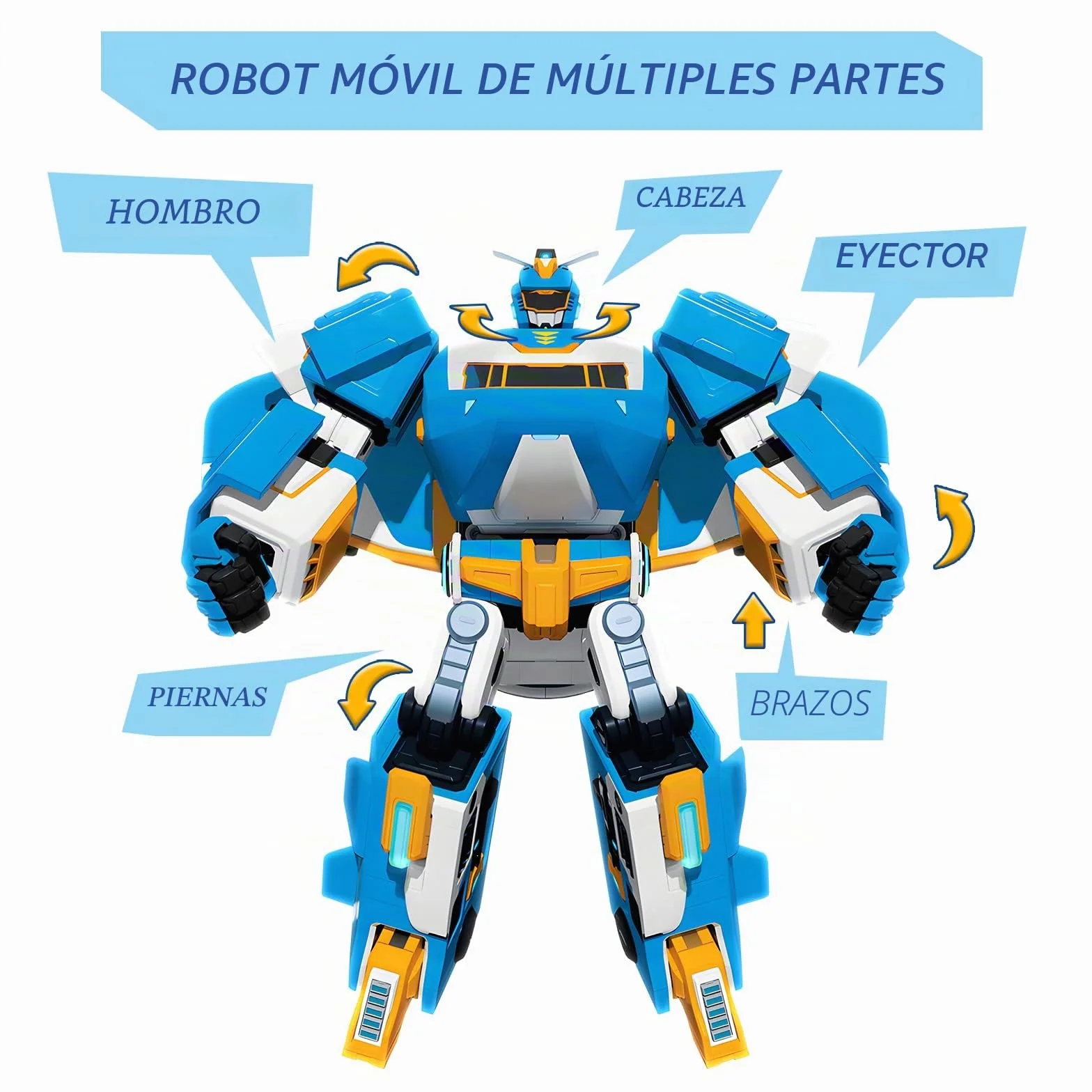Super Wings World Aircraft Robot con Luz y Efectos de Sonido, Juguete Jett Transform-a-BOT de 2 Pulgadas para niños