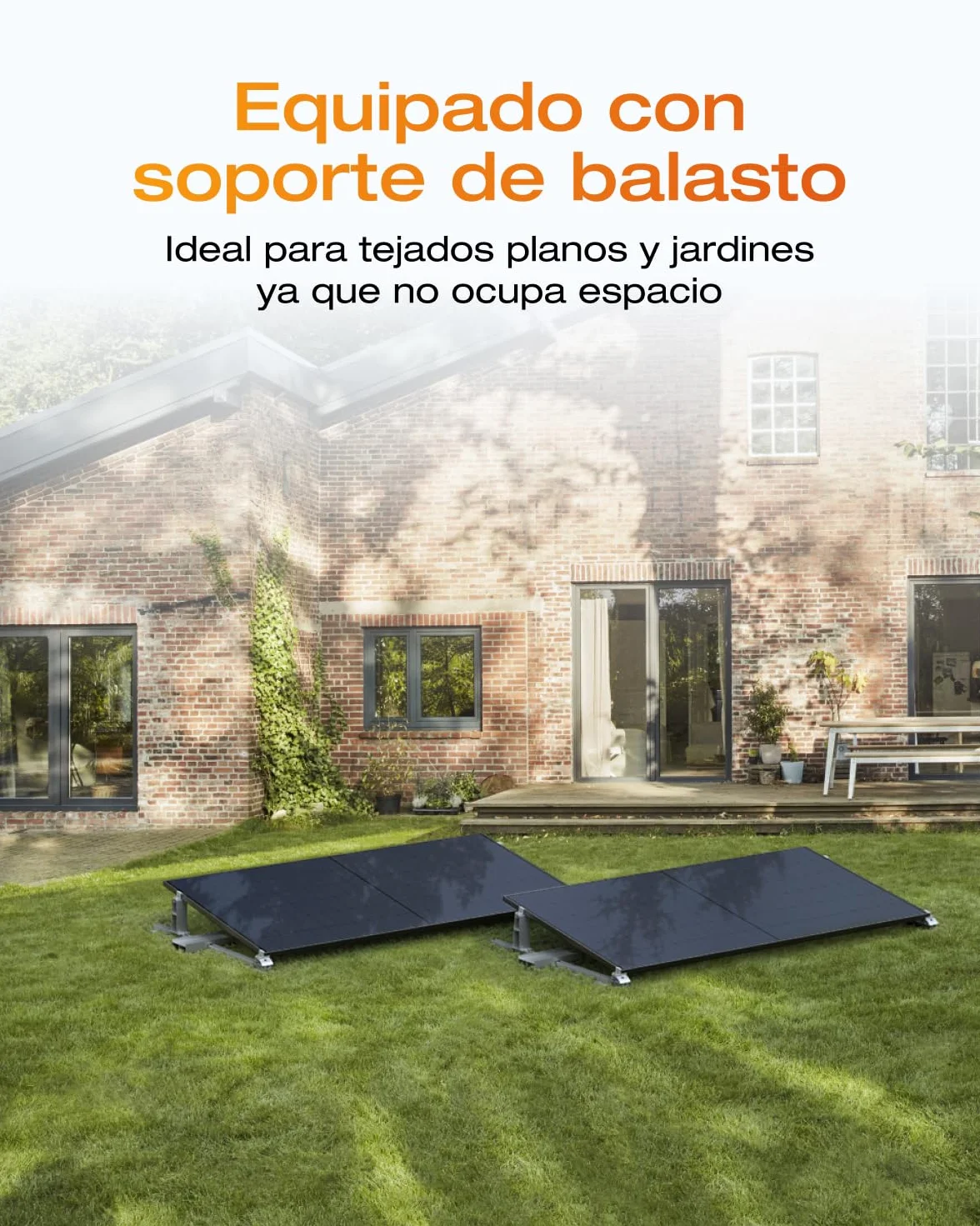 Kit solar ECOFLOW STREAM, inversor de 800W, 2*panele solare FV 500W, 2*soporte de tejado plano, inversor de inyección a red inteligente con WiFi y control mediante aplicación para techo plano y jardín