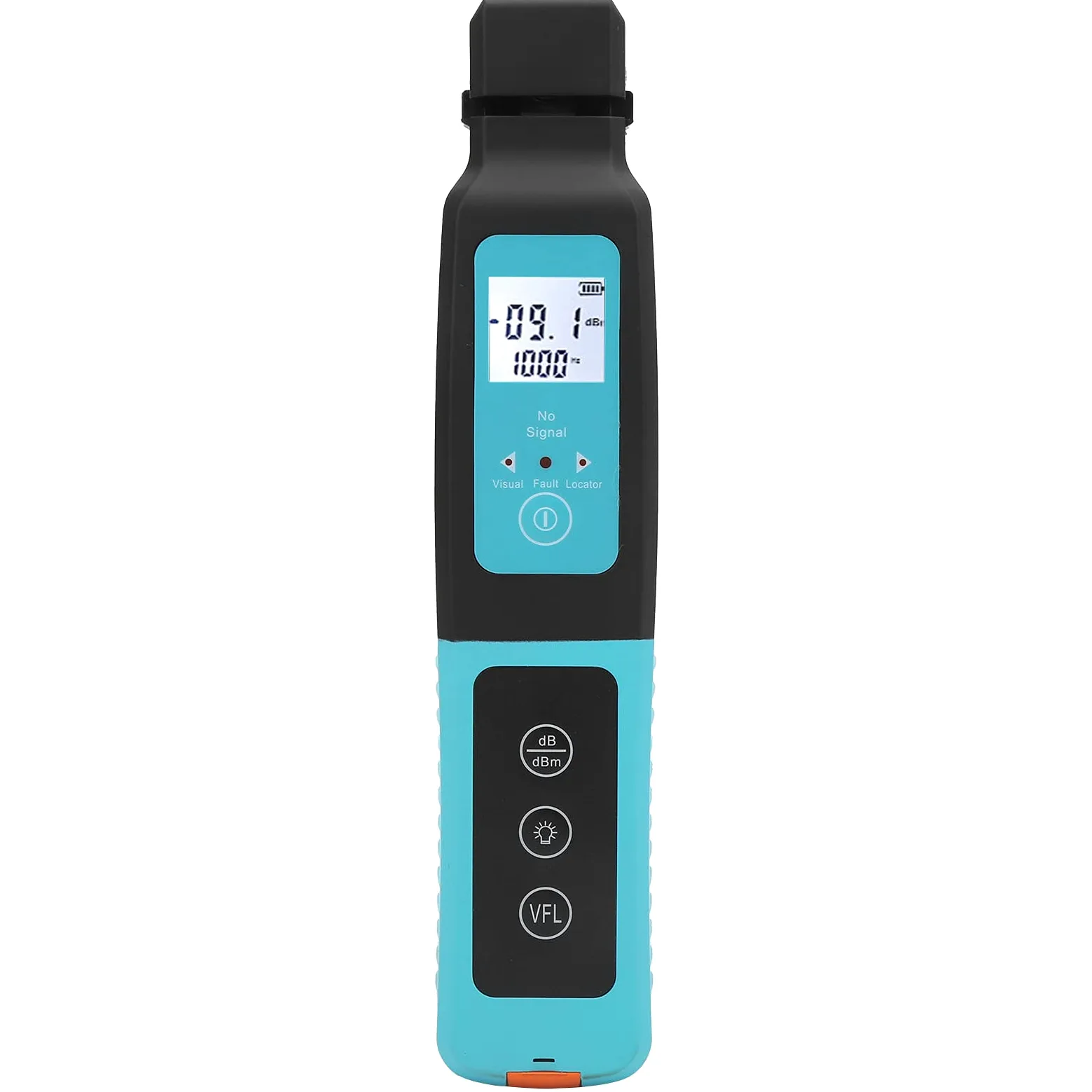 AUA - Identificador de fibra óptica 40, localizador de fallas de fibra portátil de alta sensibilidad, probador universal monomodo multimodo con aviso de zumbador e indicador LED