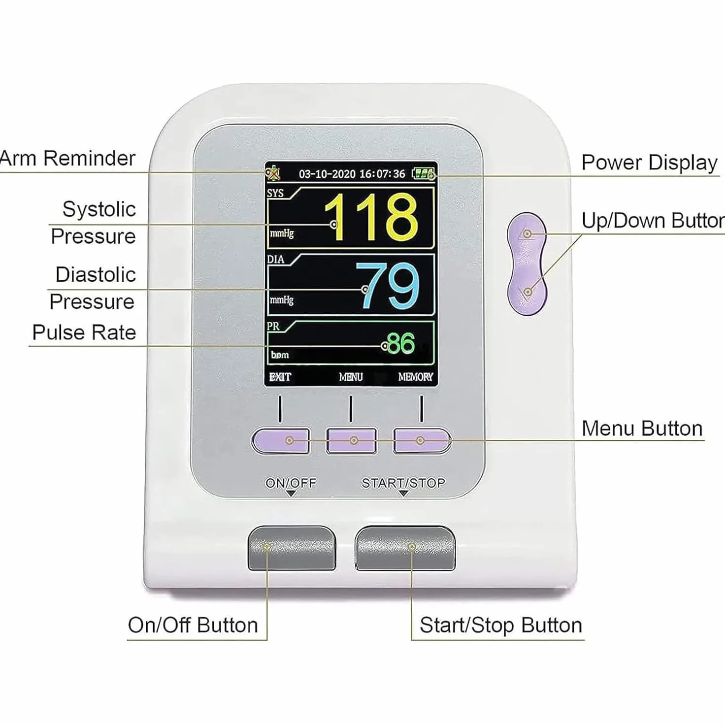 Ensiómetro Veterinario, Monitor de Presión Arterial Veterinario Digital, Esfigmomanom Electrónico de Medición Automática con 3 Puños, Equipo Veterinario de Escritorio para Perros / Gatos / Mascotas Cu