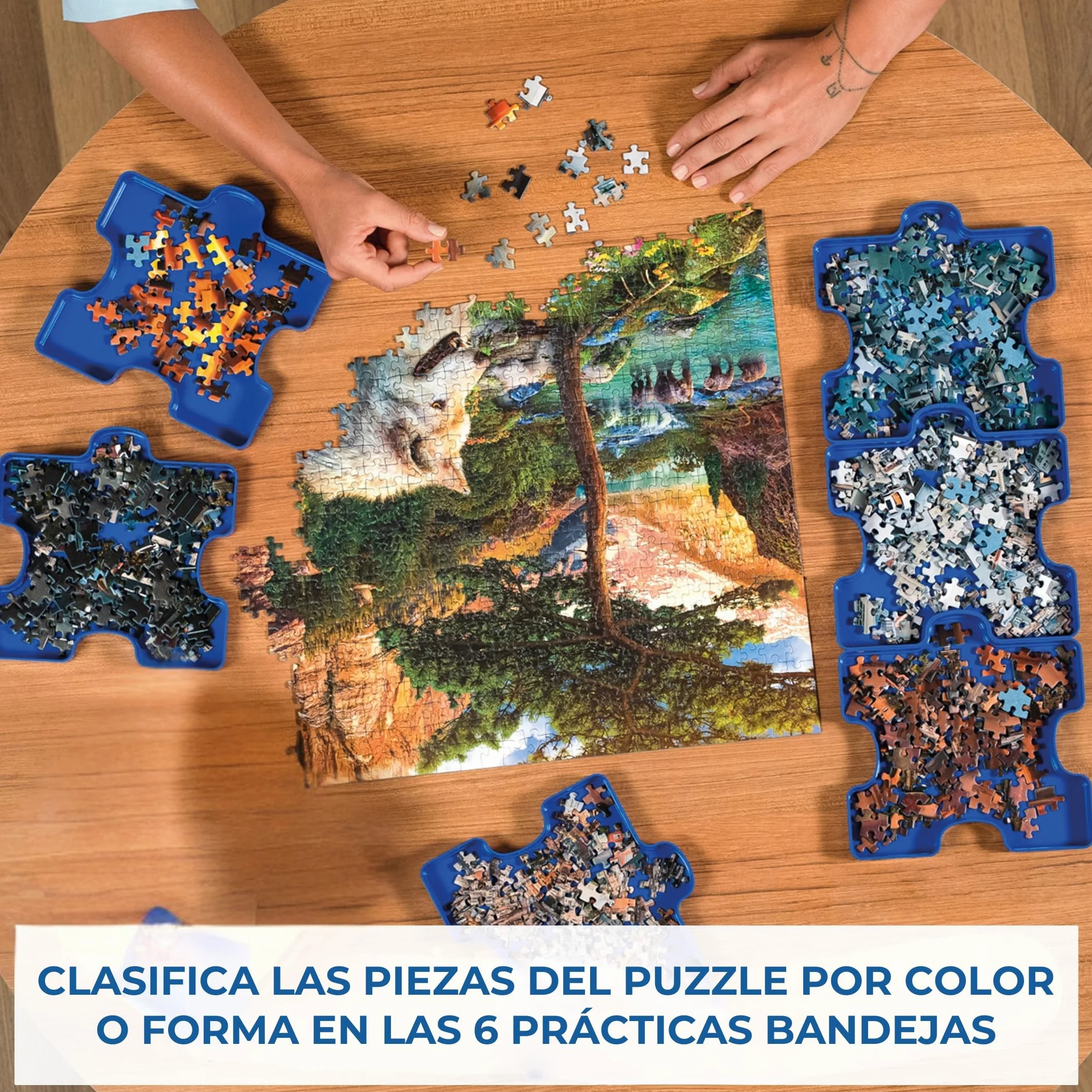 Ravensburger Separador Piezas Puzzle 1000 Piezas 6 Bandejas Organizador Rompecabezas