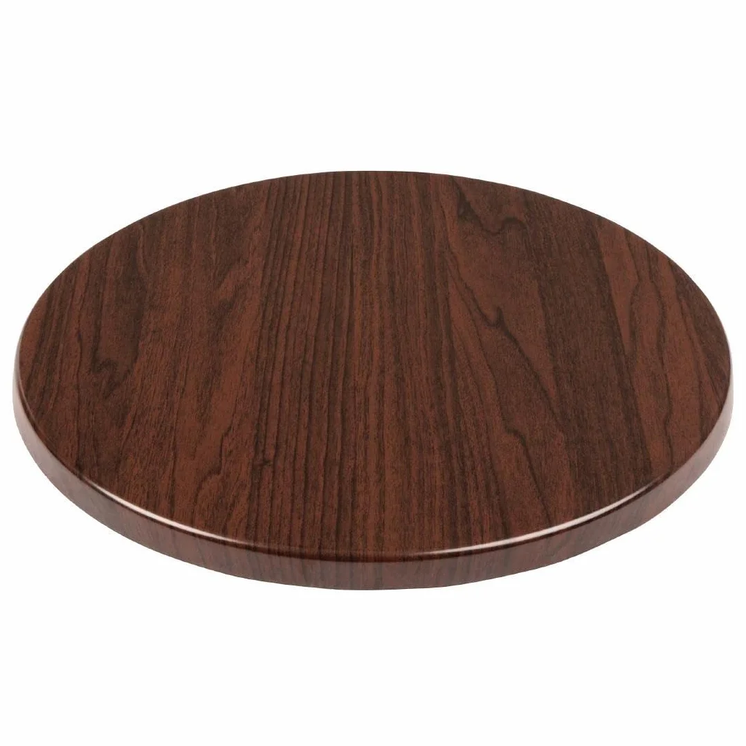 Bolero gg643 redondo tablero de la mesa, color marrón oscuro