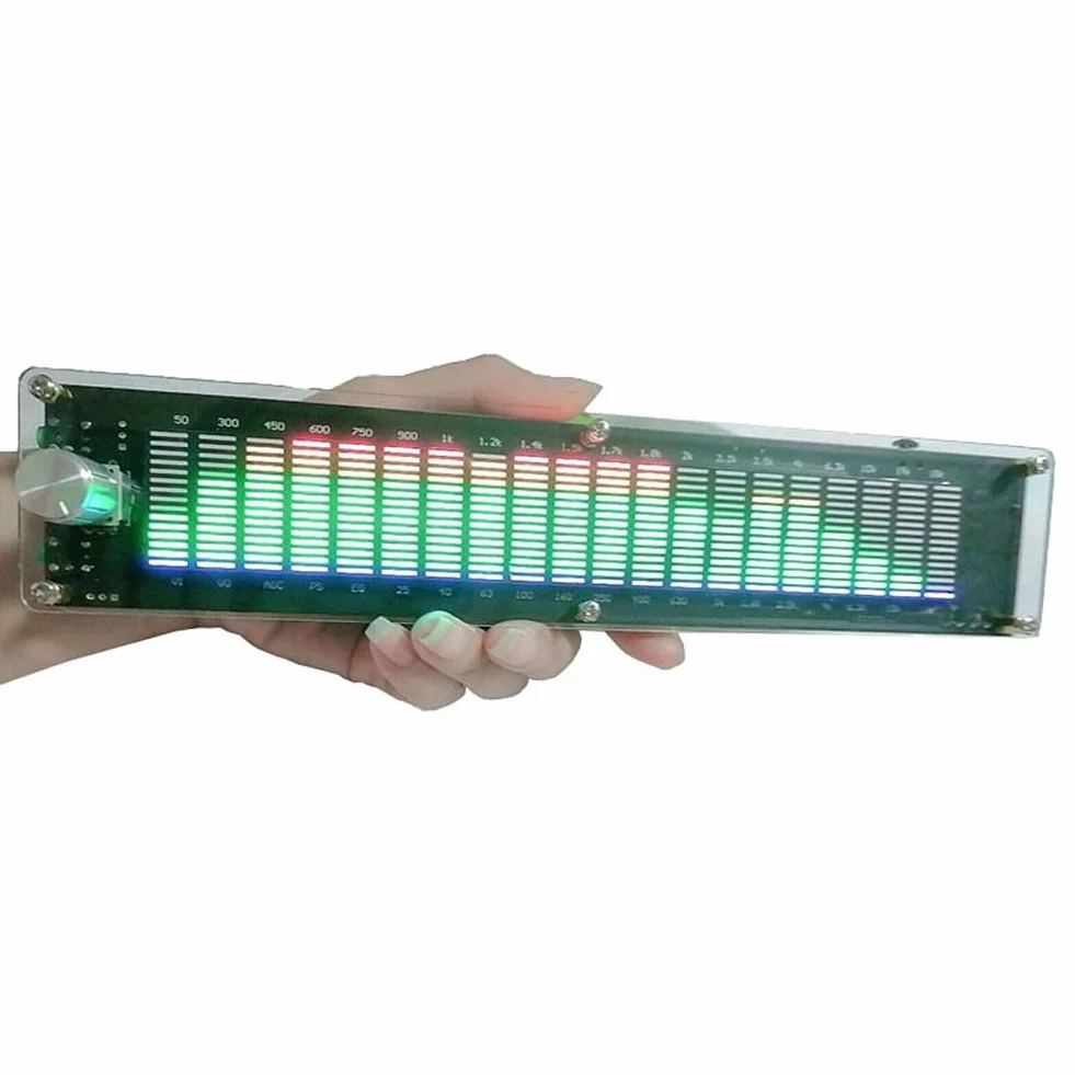 Pantalla LED de nivel de audio, indicador de espectro de música, ecualizador para DSP, analizador de espectro de audio de música, medidor de VU, pantalla LED USB (con para DSP)