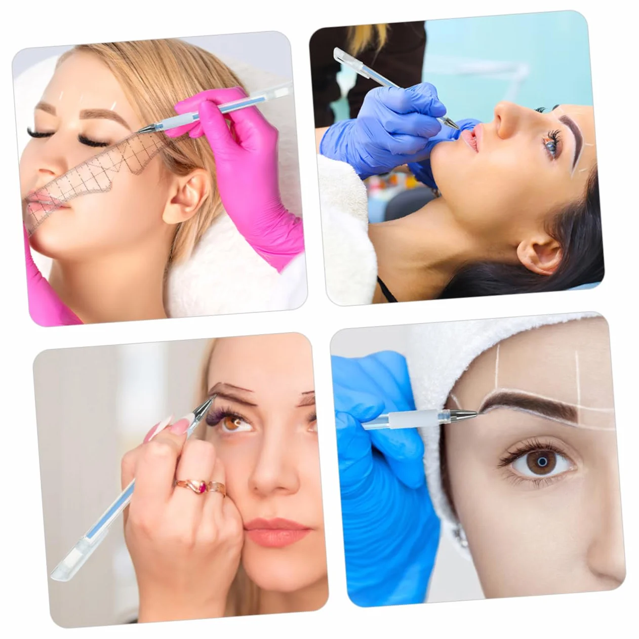 Rotuladores Impermeables de Plástico para Cejas y Orejas, Duraderos y Exactos para Tatuajes y Cirugía Estética