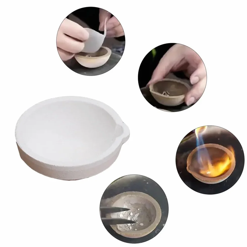Cuenco de crisol de cuarzo para fundir oro y plata YUYTE Olla de fusión Molde