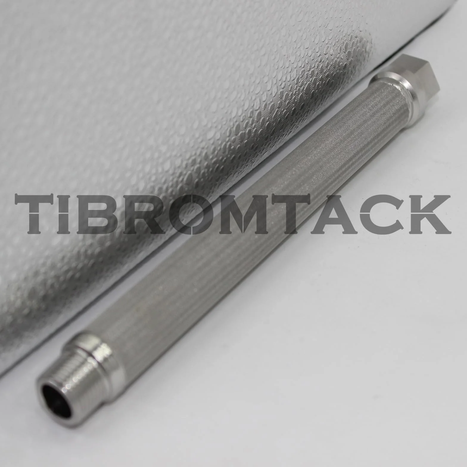 Elemento de filtro sinterizado de acero inoxidable 316L φ19 x 200 precisión 5μm