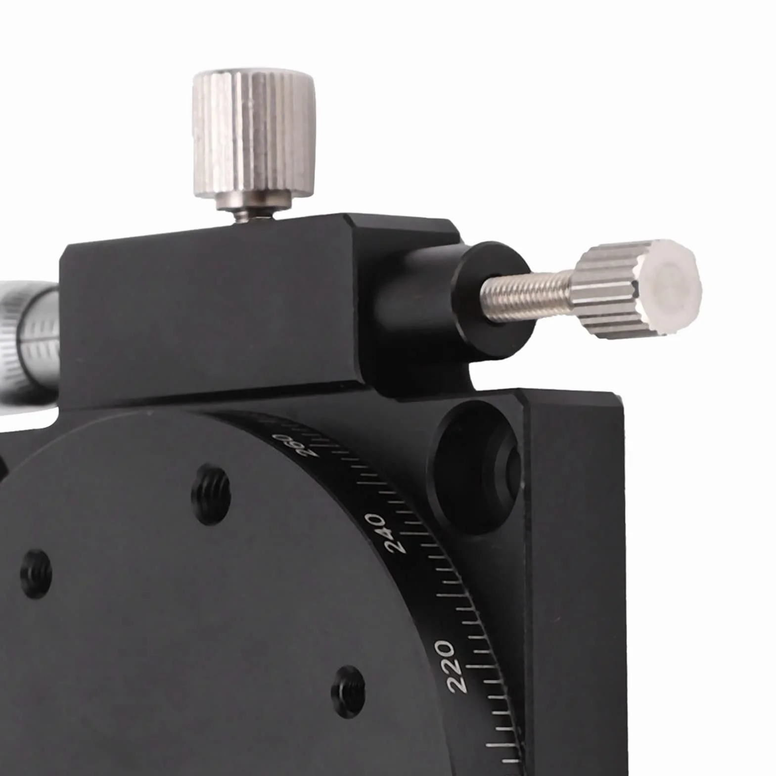 Plataforma de desplazamiento manual Los ejes R Rotación Etapa lineal de 360 ​​° Tabla 60 mm RS60 L Tuning Fine Sliding Etapa óptica