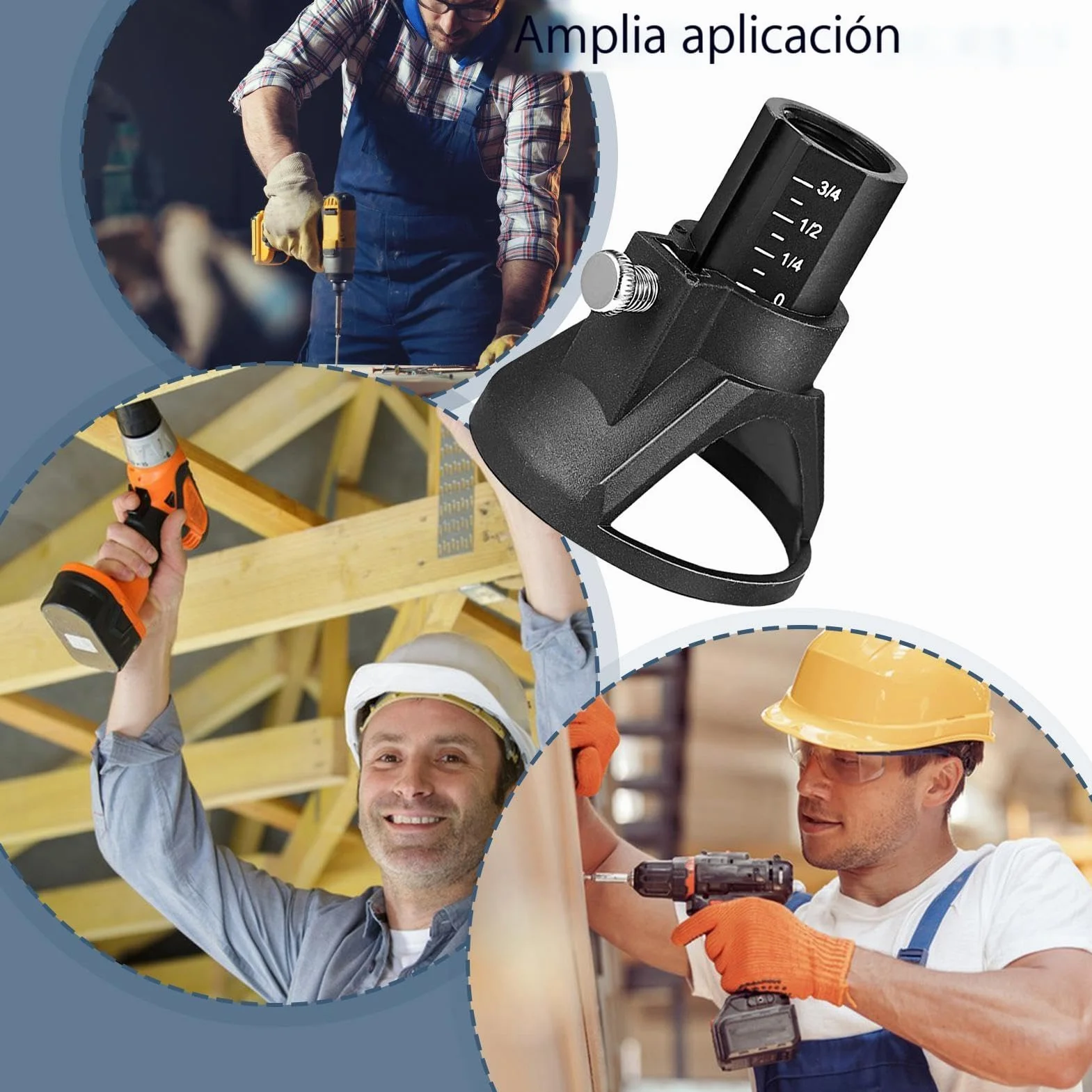 Posicionador de fresa de escala transparente, Herramienta de fresado multifuncional con accesorios de rectificado de precisión