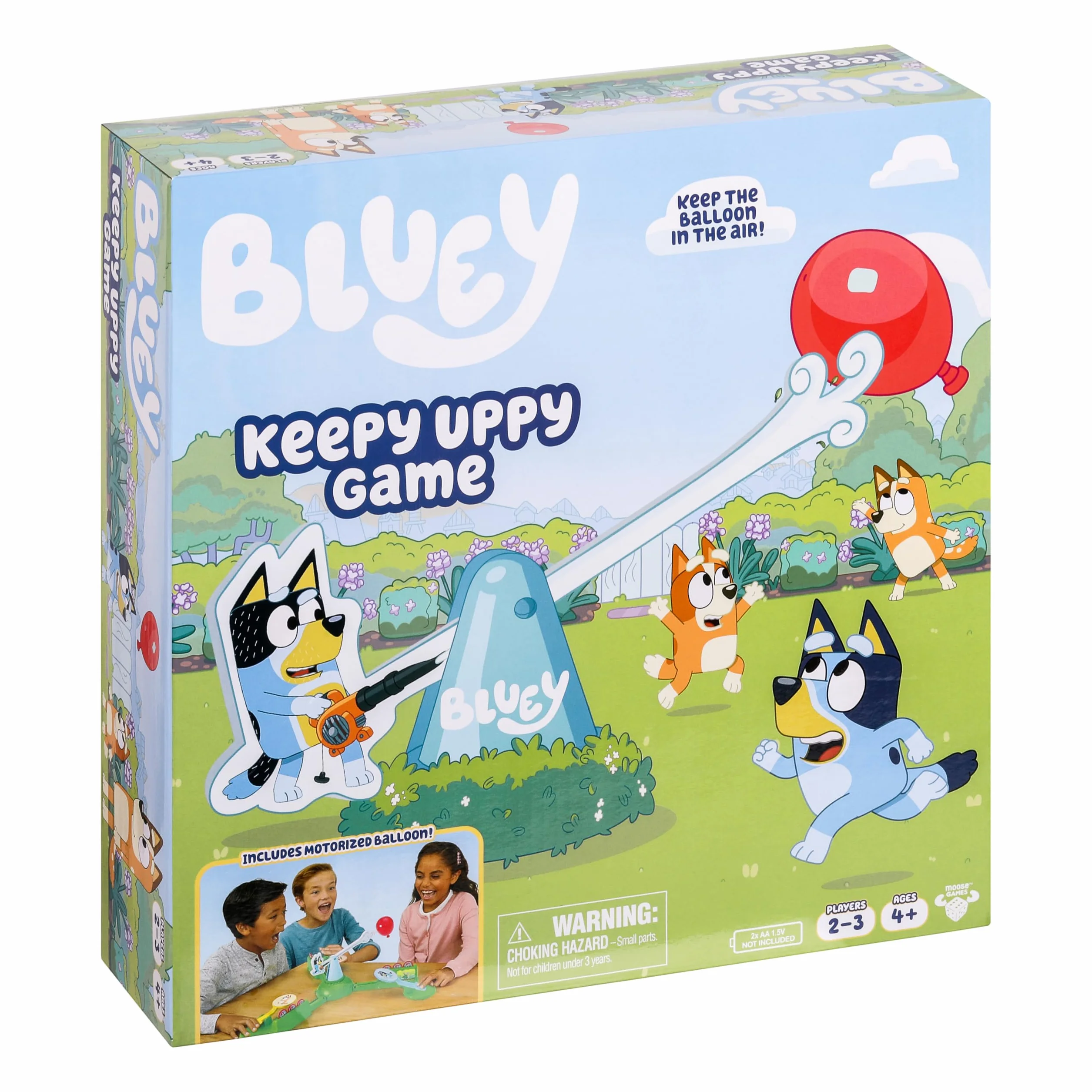Bluey Juego Que no Toque el Suelo - Globo motorizado con Palas, para 2-3 Jugadores, 4 años+
