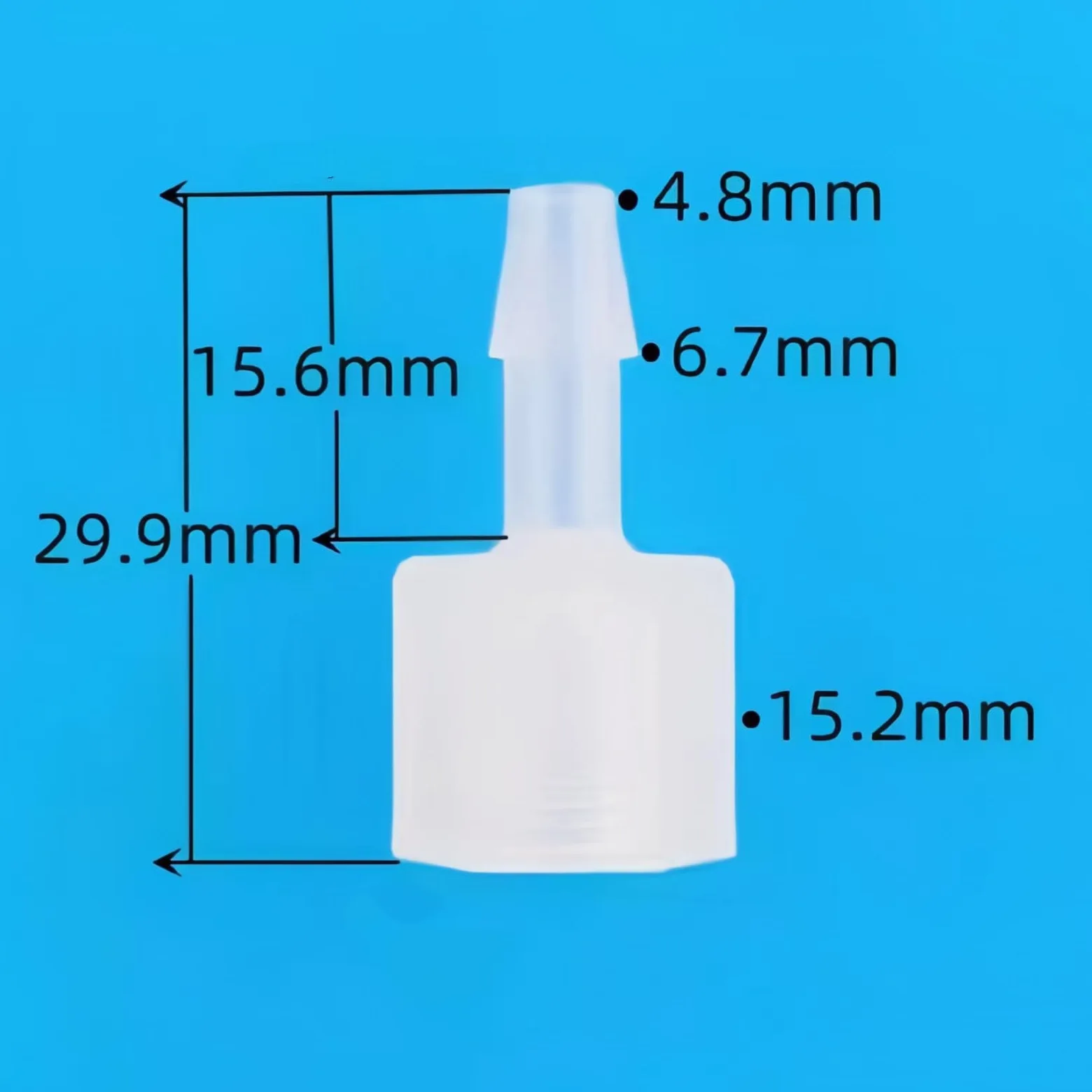 Adaptador de rosca macho/hembra de plástico reutilizable de 1/8 G, conector de polipropileno para aplicaciones de combustible y líquidos (5/32 pulgadas, tipo L, 4 bar), 50 unidades