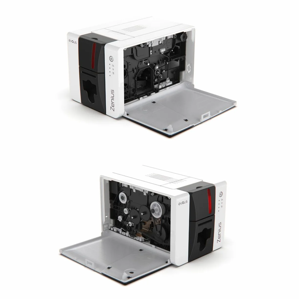 Karteo Evolis Zenius 2 [ZN2-0002] Impresora de tarjetas LAN unilateral - Tarjeta de empleado, tarjeta de estudiante, tarjeta de estudiante, buena calidad de impresión - Conexión a PC a través de LAN