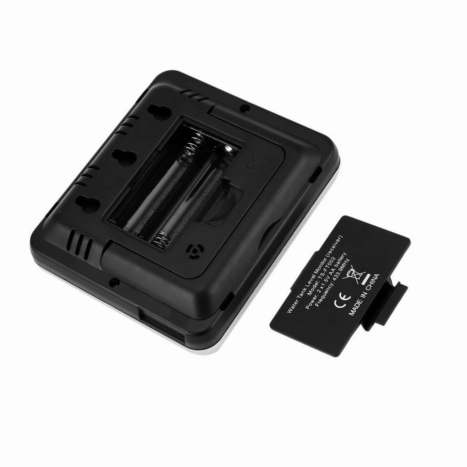 Medidor de nivel de agua, Sensor de medidor de nivel de profundidad líquida de tanque de agua inalámbrico ultrasónico con pantalla de temperatura con pantalla LED de 3,3 pulgadas