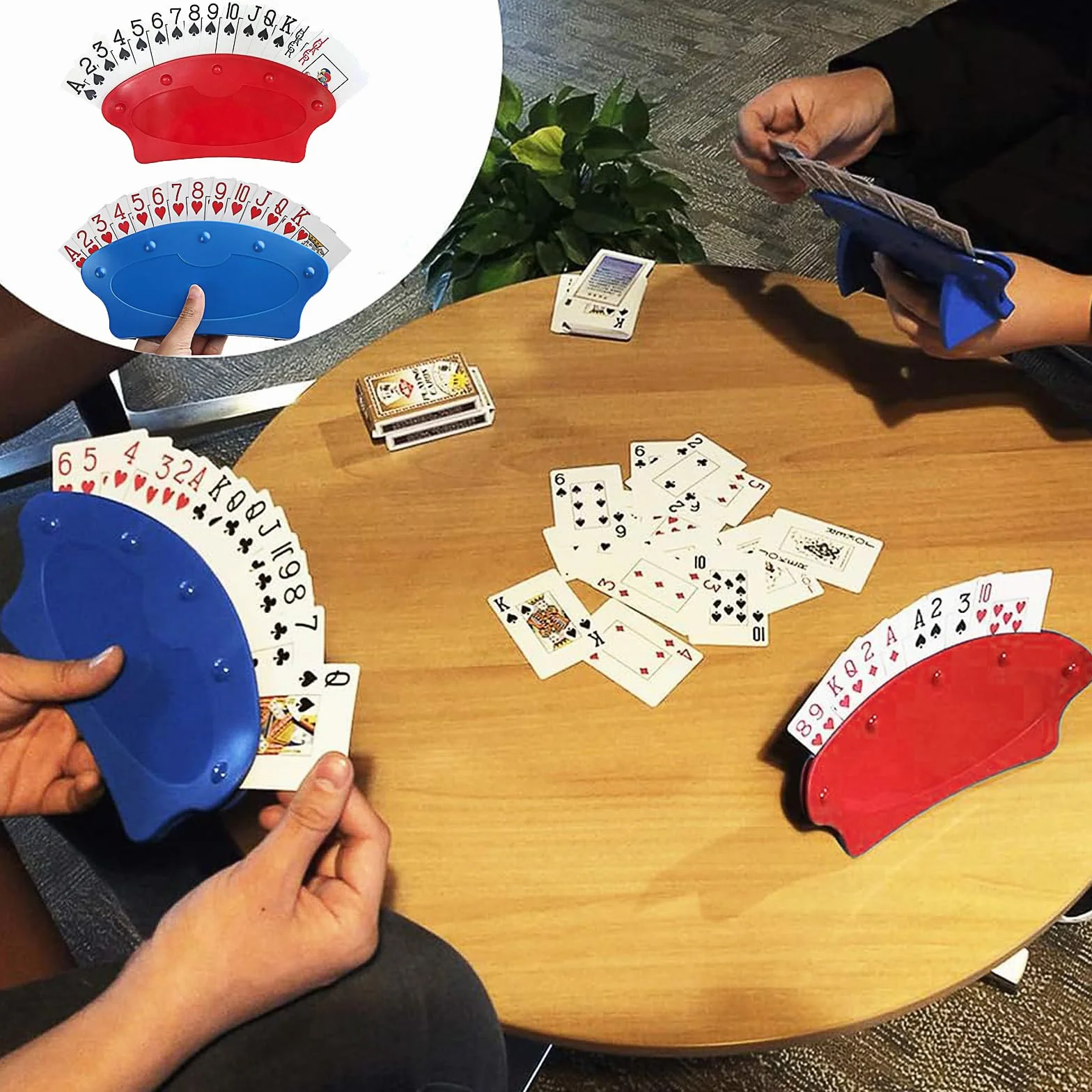 Soporte para Naipes 2 Piezas Manos Libres Soporte de Cartas Póker para Adultos
