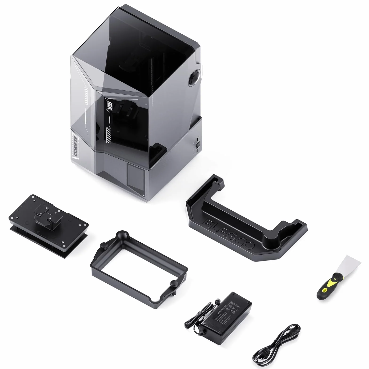 ELEGOO Saturn 4 Ultra 16K Impresora 3D Resina con Tapa Abatible, Calentamiento Inteligente del Tanque a 30°C, Alta Velocidad de 150 mm/h, Gran Tamaño de Impresión 211,68 × 118,37× 220 mm³