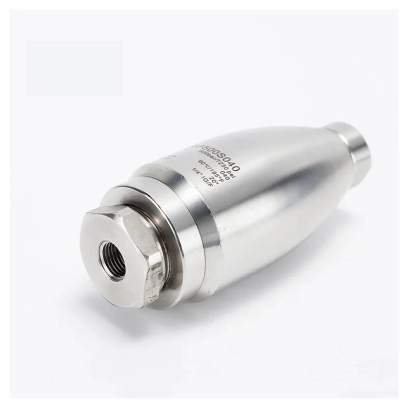 Boquilla giratoria Turbo de Agua de Alta presión de 1/4" Hembra, 500 Bar, 7200 PSI, conexión rápida con núcleo cerámico