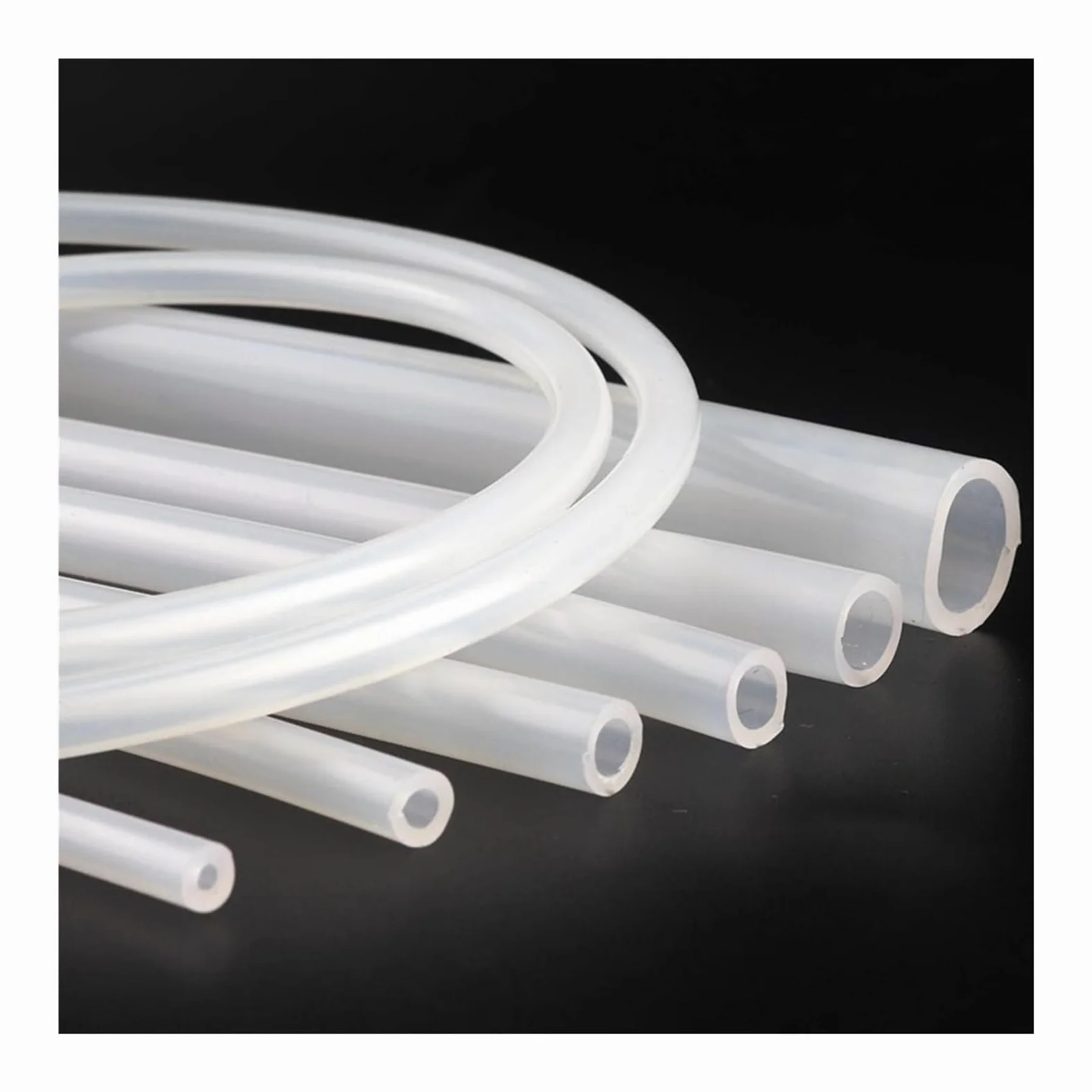 Tubos de Agua Transparentes, Tubo de Manguera Silicona Flexible for Acuario Resistente al Calor, 100 cm, ID 8~20 mm, Gel sílice Transparente, Tubo Agua Suave(100cm 8x12mm)
