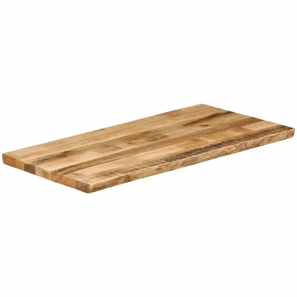 Genérico Tablero de Mesa Borde Natural Madera Maciza Mango 100x60x3,8 cm,Accesorios para mesas,Tableros para mesas-370694