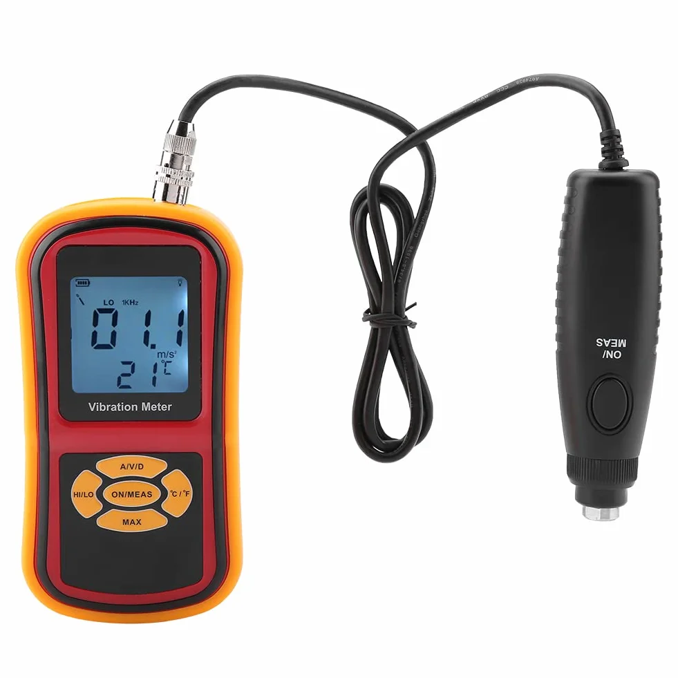 KIMISS Medidor de Vibración Digital Portátil con Pantalla LCD - GM63B para una Medición de Vibración Precisa, 0-40 ℃