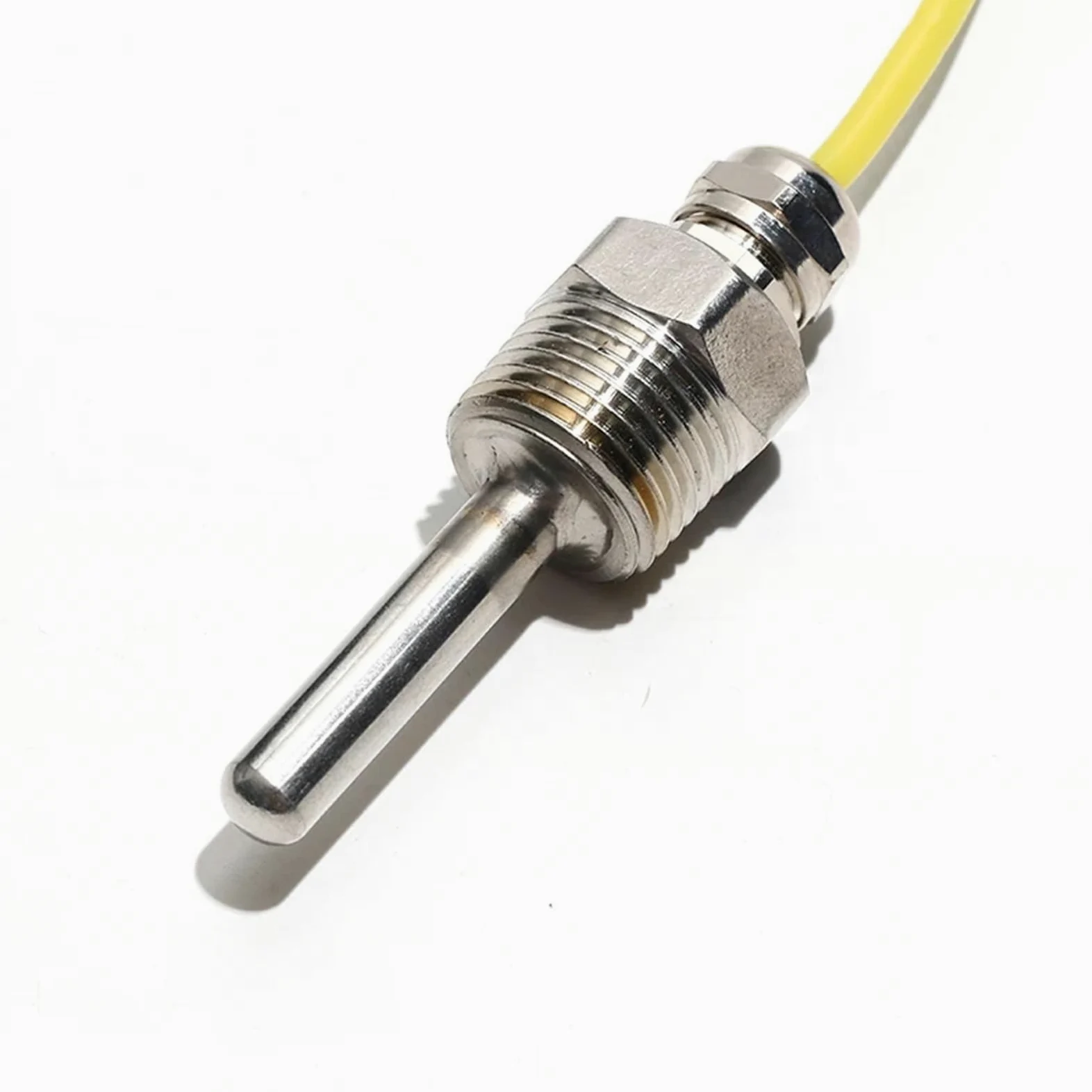 1 sensor de temperatura tipo K, sonda roscada de acero inoxidable de 2 m, termopar M12*1,5 mm/M20*1,5 mm, cable blindado con gel de sílice(M20x1.5 probe5x30mm)