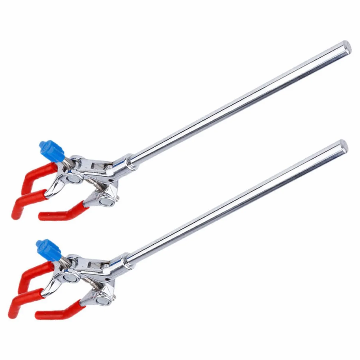 Mobestech 10piezas Abrazadera De Tres Garras Para Frascos y Tubos De Ensayo Soporte Ajustable De Acero Inoxidable Para Laboratorio Para Experimentos Científicos