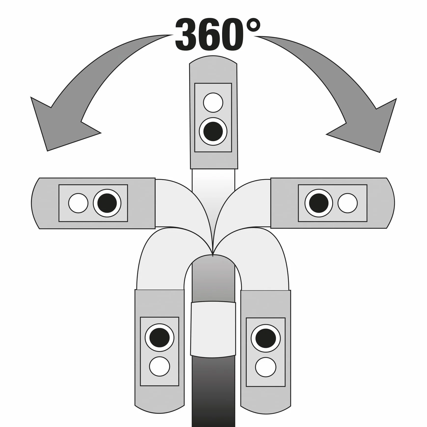 Beta 961N - videoscopio electrónico HD de 5", sonda flexible de 360° de 1,5 m, IP67, grabación de vídeo/fotografía, herramienta de diagnóstico profesional