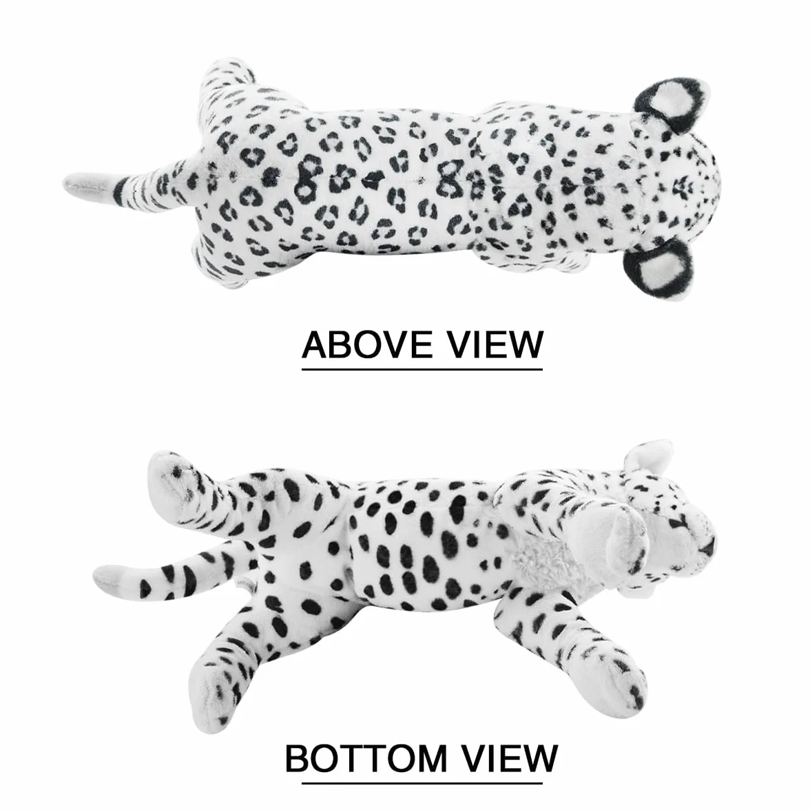 Peluche de Leopardo Blanco 38CM Cojín Suave Almohada para Dormir Regalos