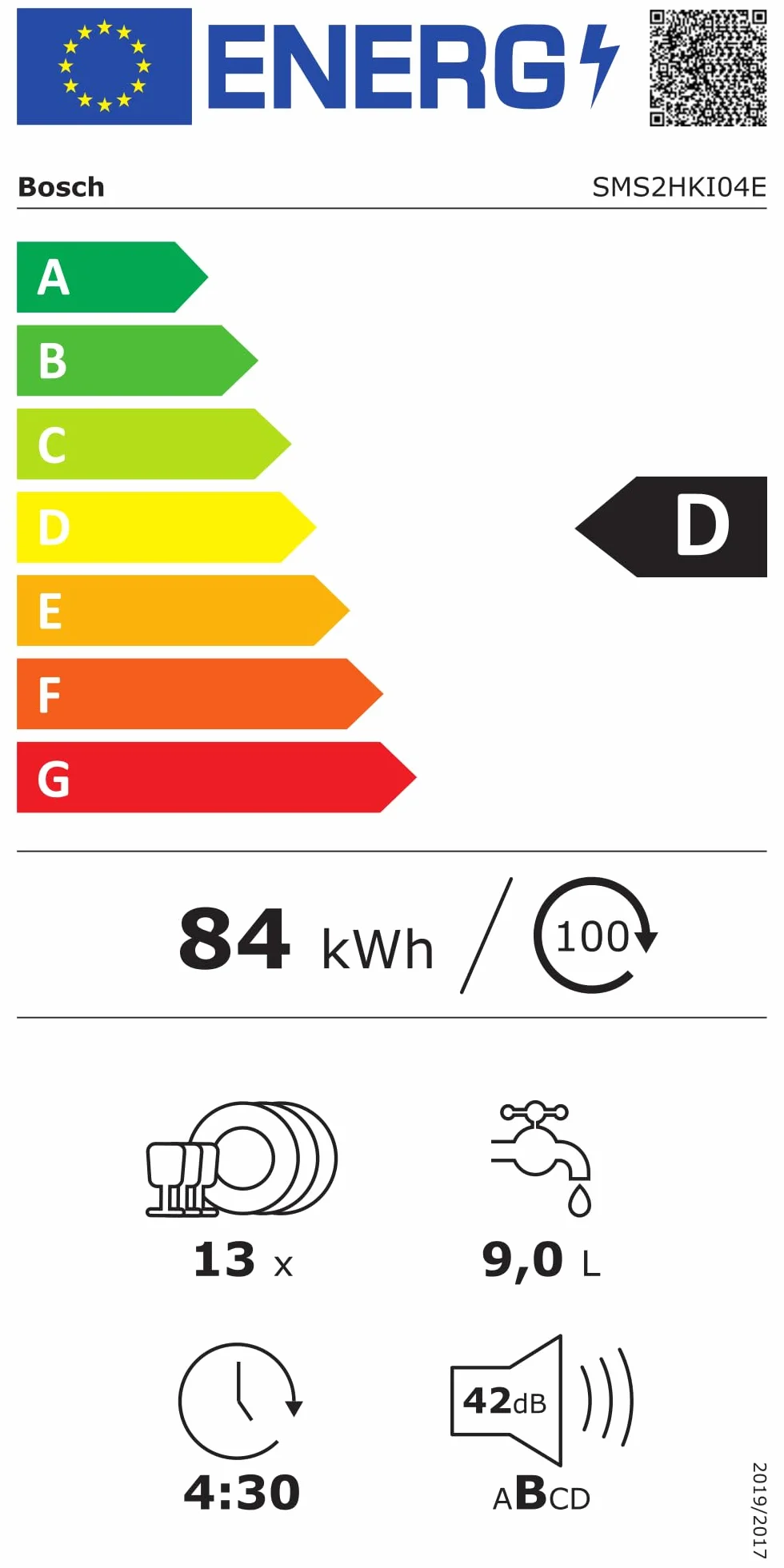 Bosch Lavavajillas Libre Instalación 13 servicios Serie 2 Acero Inoxidable SMS2HKI04E