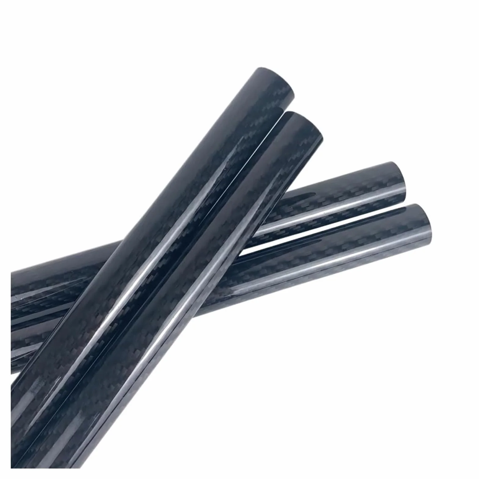 Tubo de sarga de fibra de carbono 3k puro de 20-57 mm de diámetro interior, mate/brillante, for soporte de tienda de campaña (1 unidad)(Black,60x57x1000mm)