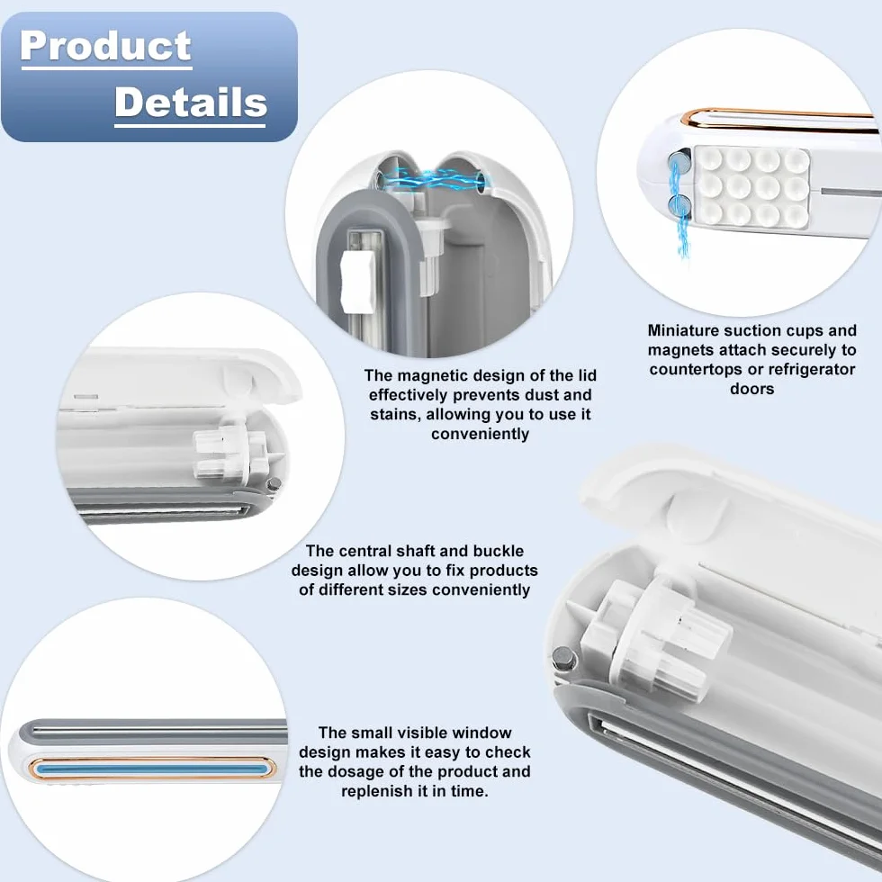 LPAMABA Dispensador de Film y Papel Aluminio, Dispensador de Película Plástica Magnético, Cortador Film Transparente y Aluminio, Organizador de Papel de Aluminio y Film 30cm de Ancho para Cocina