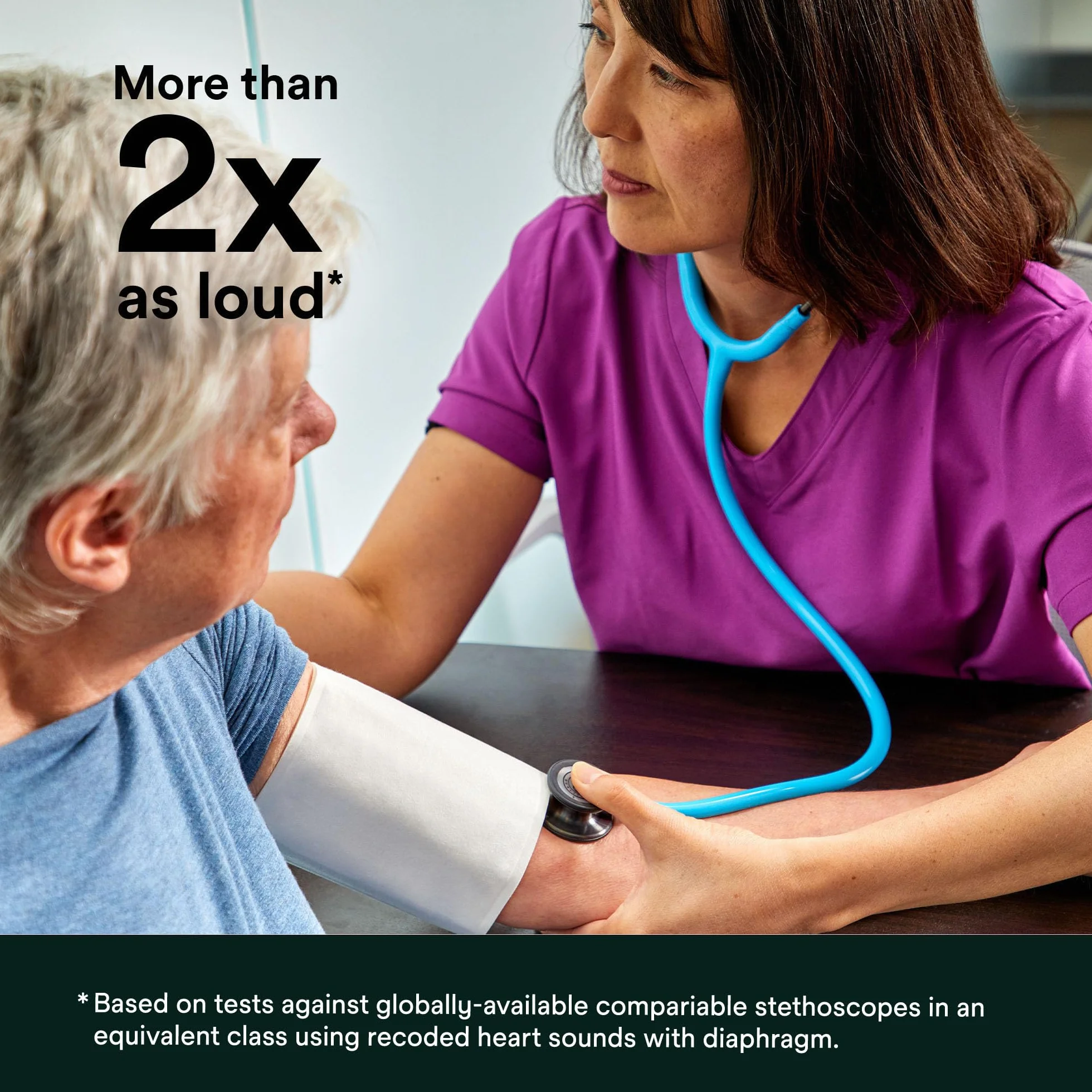3M Littmann Fonendoscopio para monitorización Classic III, tubo azul Caribe, 68,5 cm, 5623