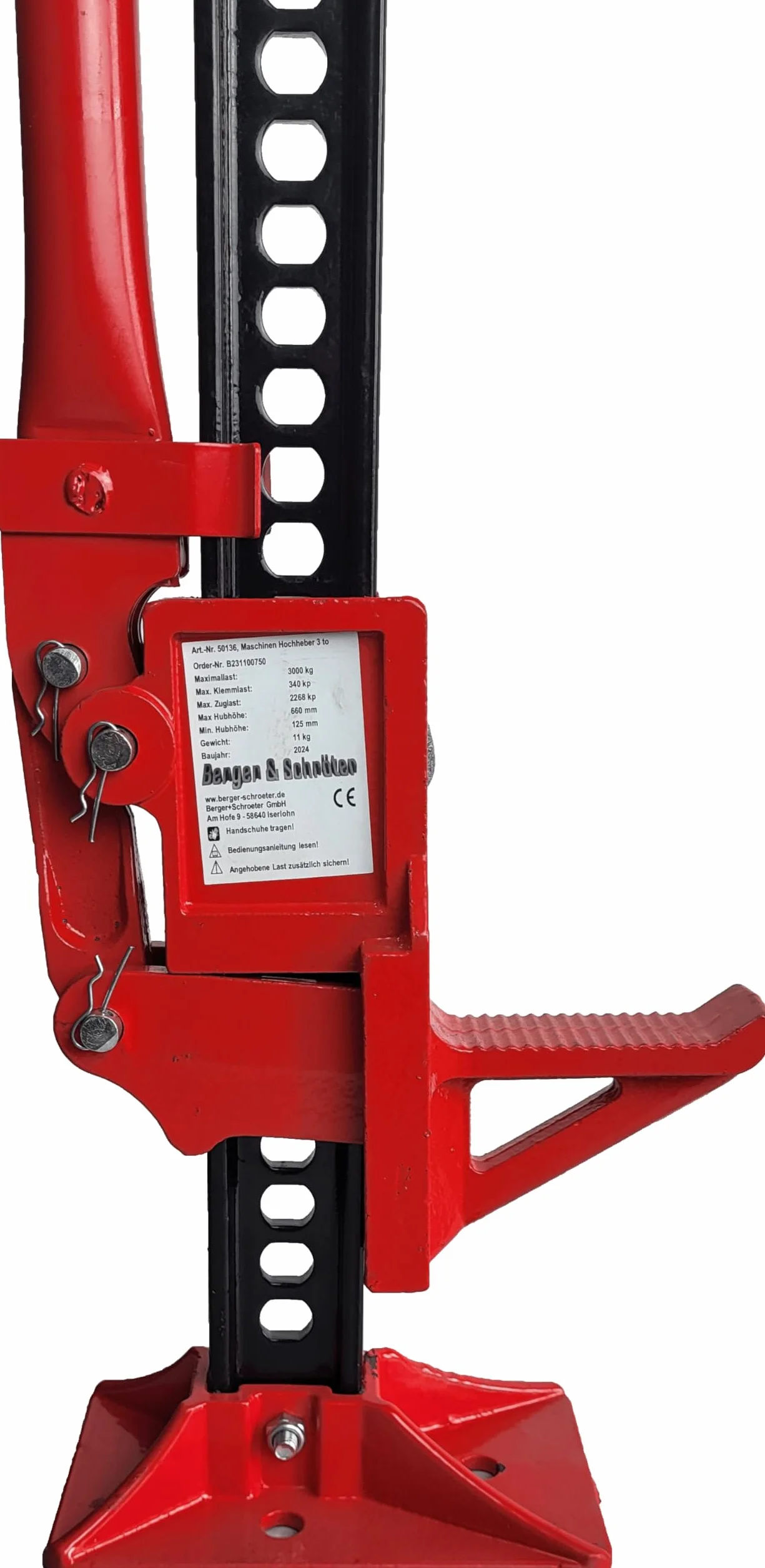 Berger & Schröter 50136 Farm Jack - Gato Elevador para Tractores (3000 kg)