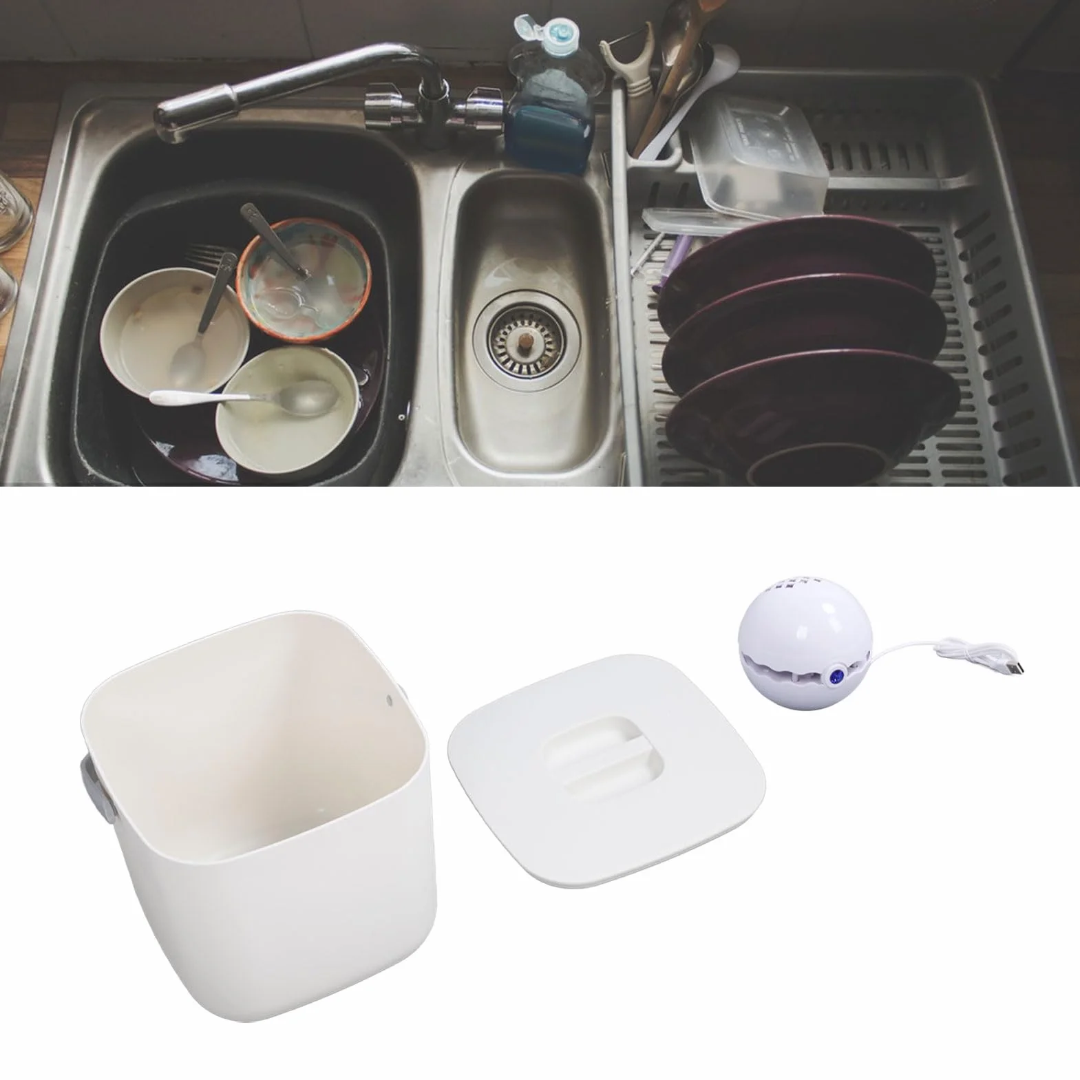 Mini Fregadero Lavavajillas Portátil USB, Apagado Automático, para Cocina Casera