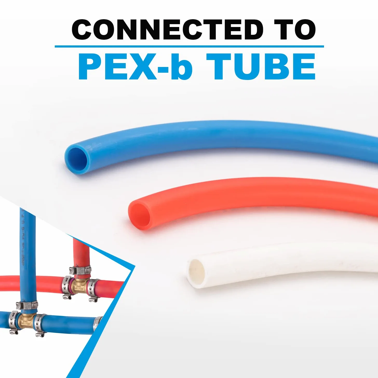 (20 unidades) 1/2 pulgada PEX Tee F1807, accesorio de crimpado de latón LF para tubo PEX-b