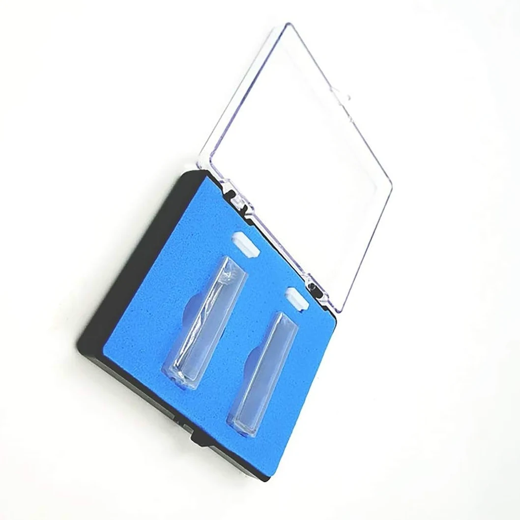 Cubeta de vidrio de cuarzo for espectrofotómetro U-V - 2 piezas/caja, trayectoria óptica de 30 mm, capacidad de 10,5 ml(50mm)