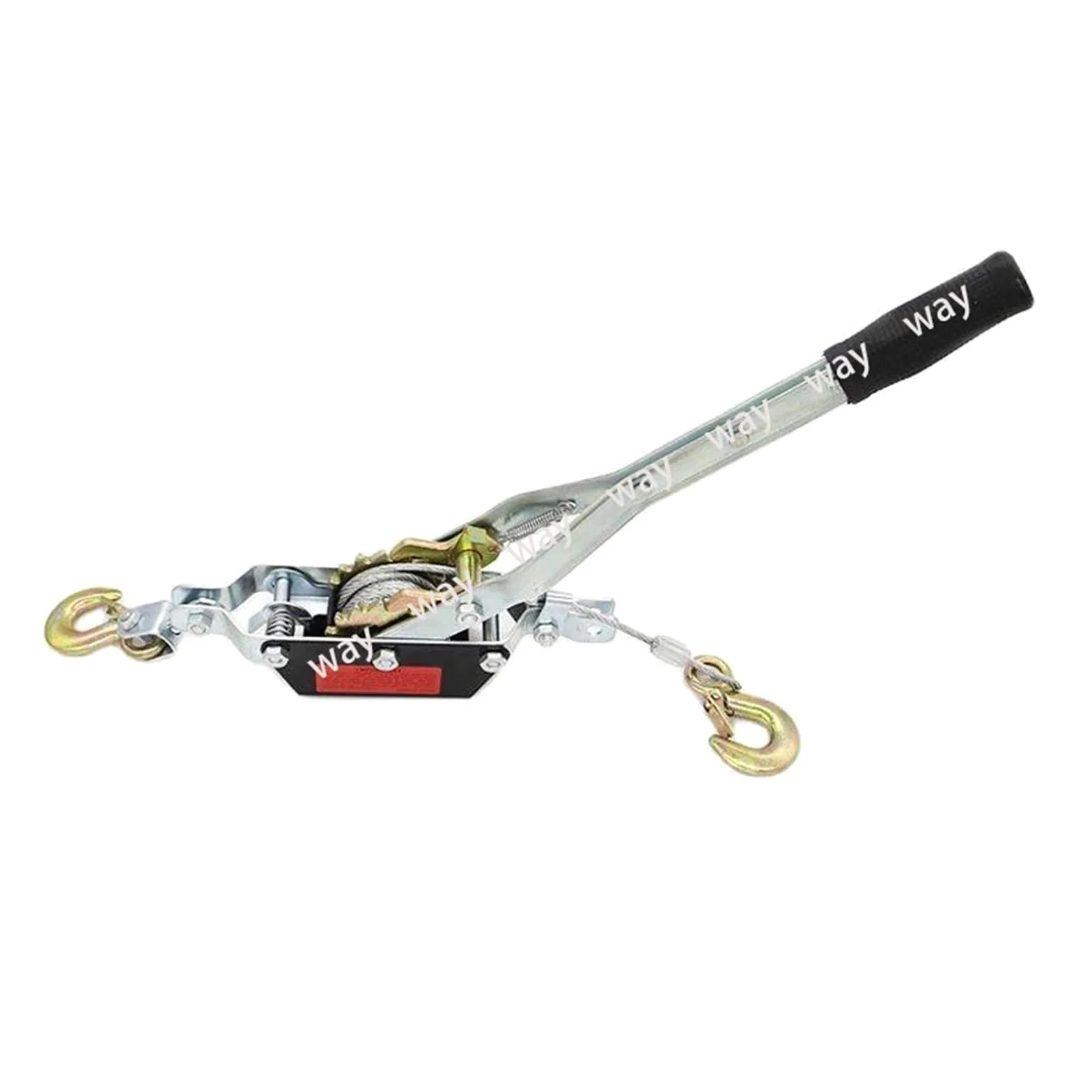 Cabrestante de mano con doble gancho, freno antirretroceso, extractor de cables y tensor de alambre para bote de jardín y recuperación de puntos, fácil de usar