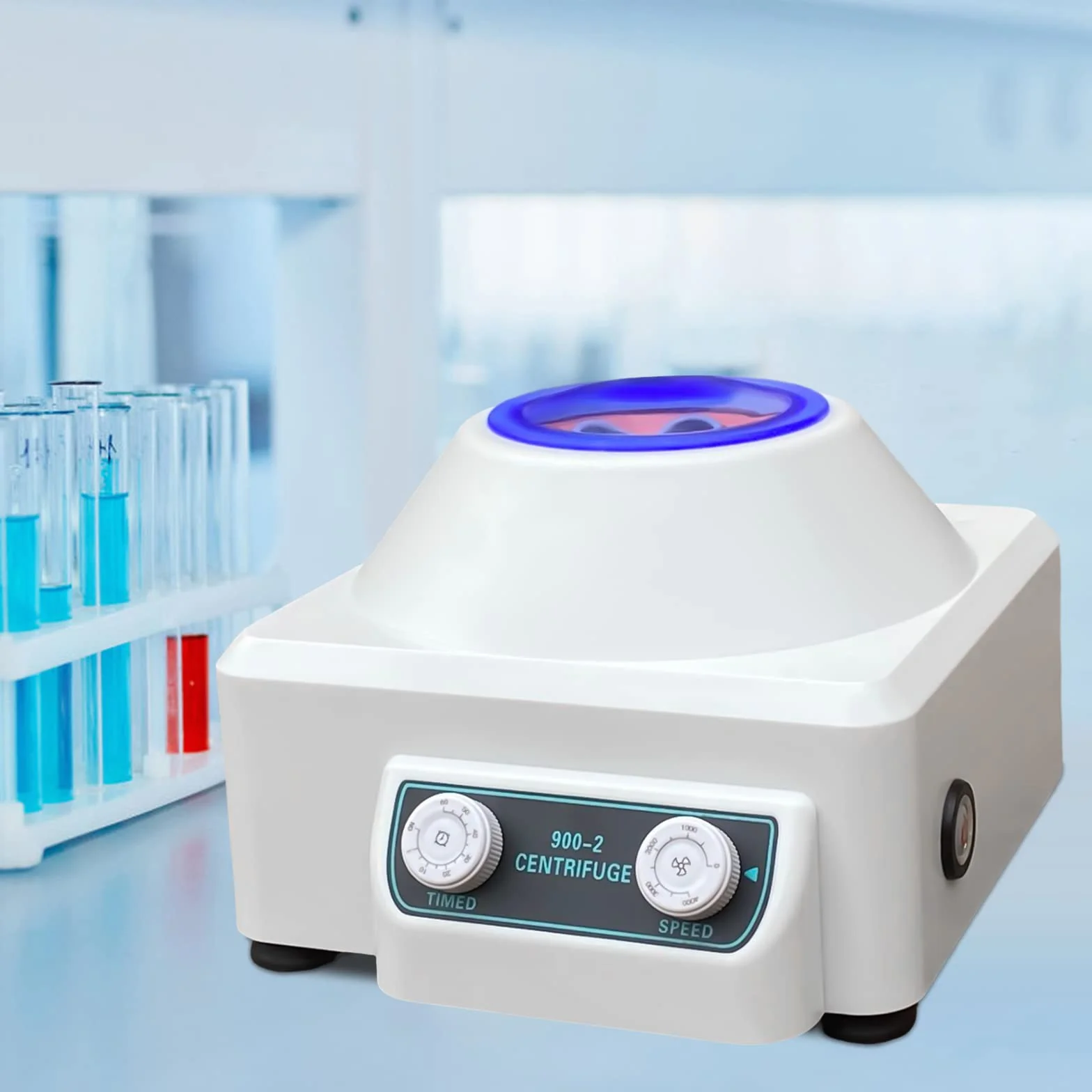 Máquina centrífuga para la escuela de laboratorio y la investigación de plasma, Centrífuga eléctrica de mesa con control de tiempo y velocidad ajustable