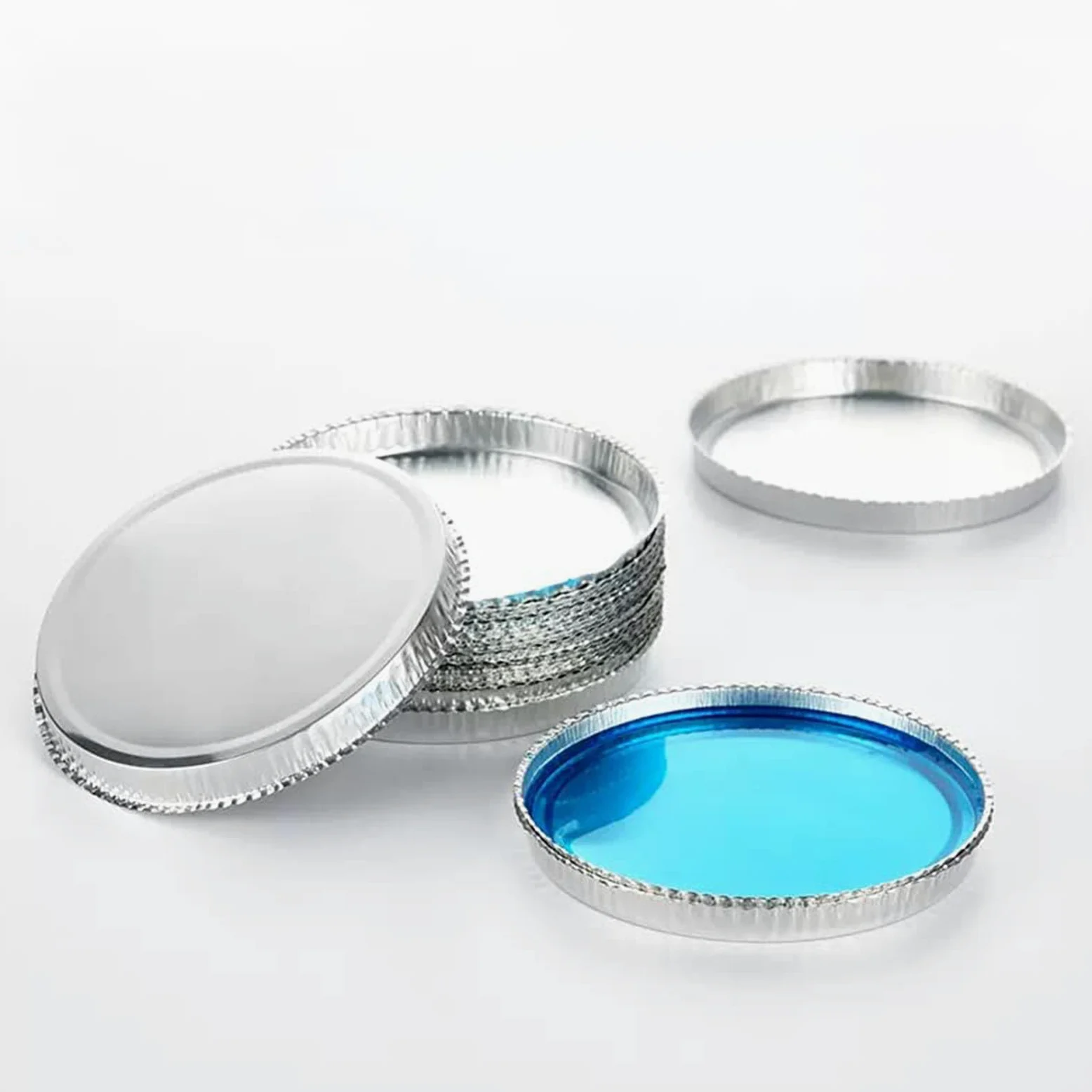 Bandeja De Pesaje De Papel De Aluminio para Laboratorio, Analizador De Humedad, Bandeja De Muestra Desechable, Diámetro 90 MM, 50 Unidades/Caja,250