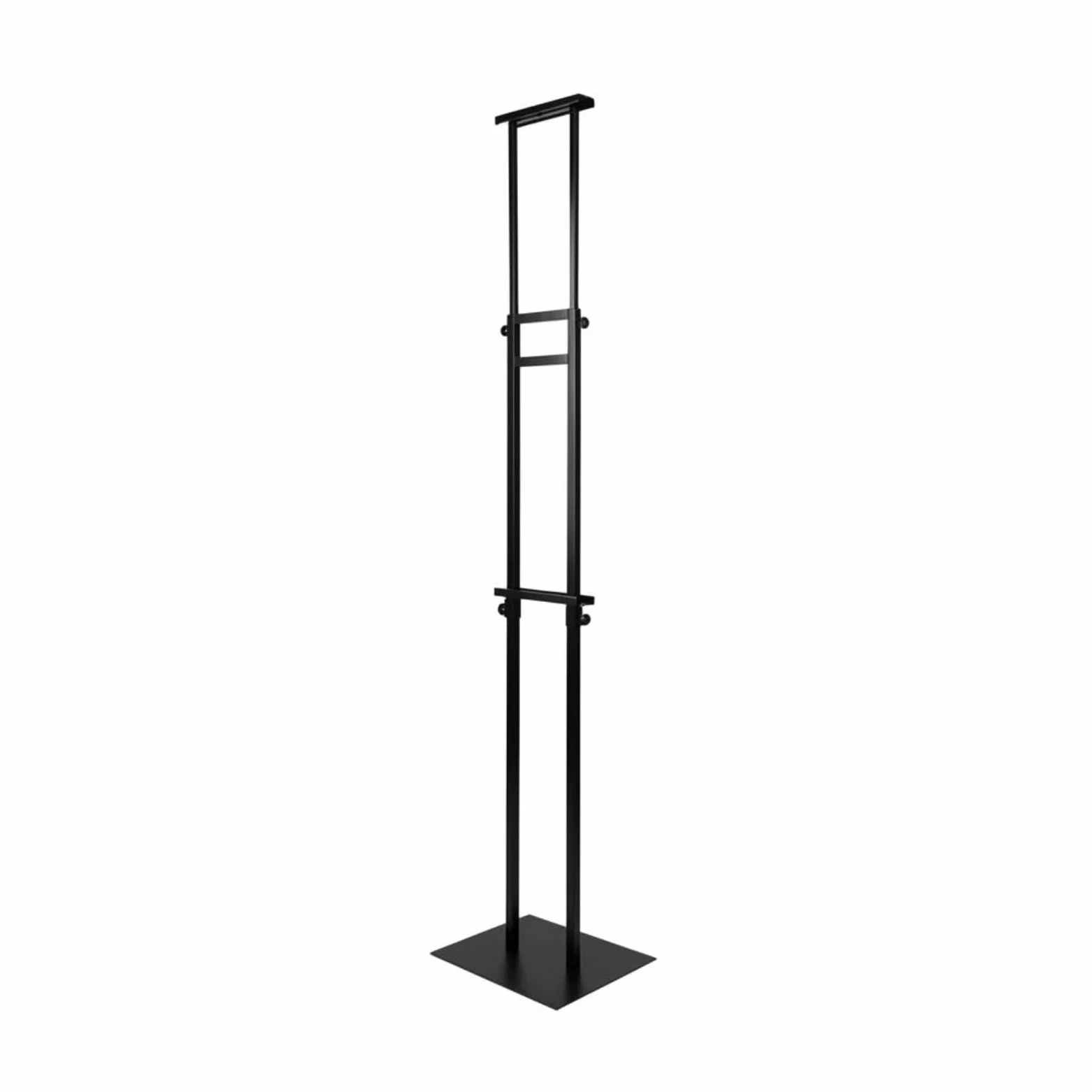 Soporte para Carteles Soporte de Póster Cartelera Expositora Atril Publicitario Estructura Metálica con Base Estable Ajustable Montaje sin , Negro , Liso Pesado