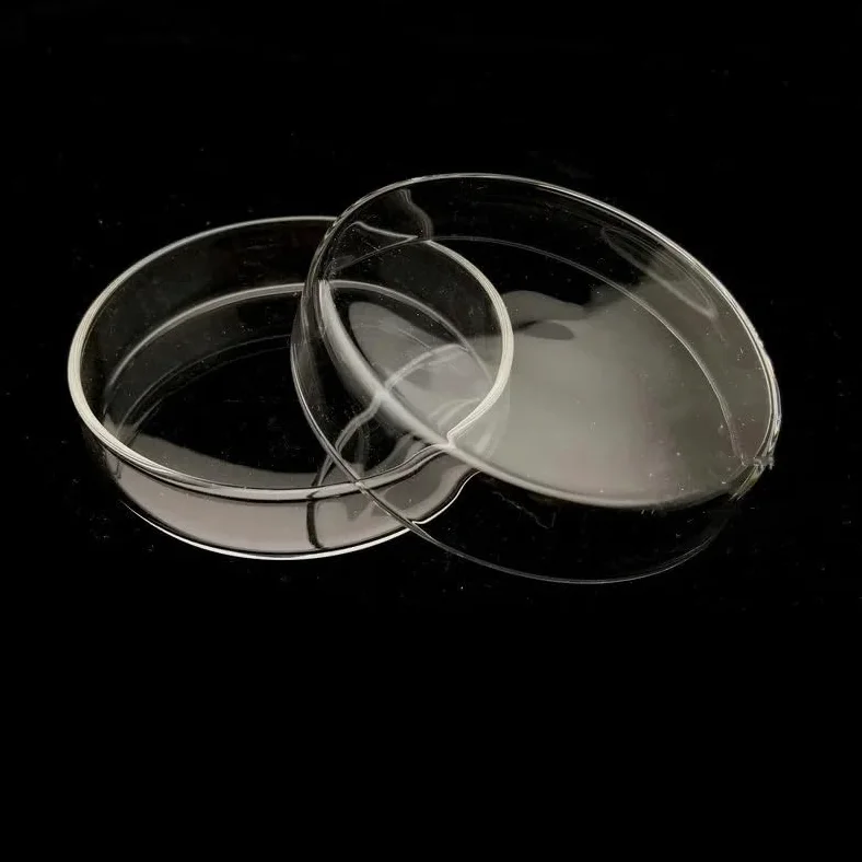 Platos de Petri de vidrio de borosilicato, platos estériles de cultivo de laboratorio para células e investigación,