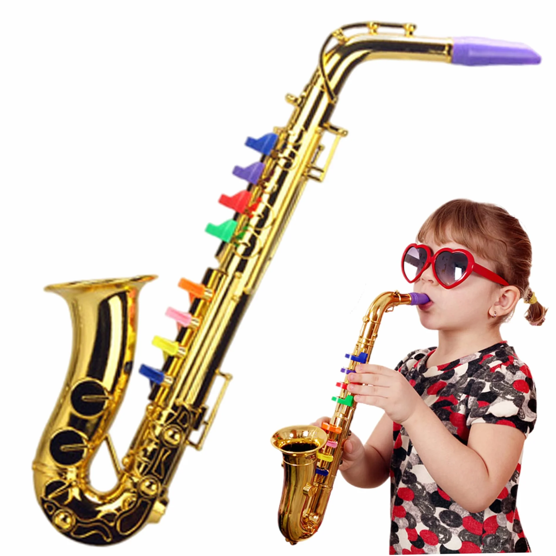 Saxofón de Juguete de Plástico Realista para Niños Pequeños