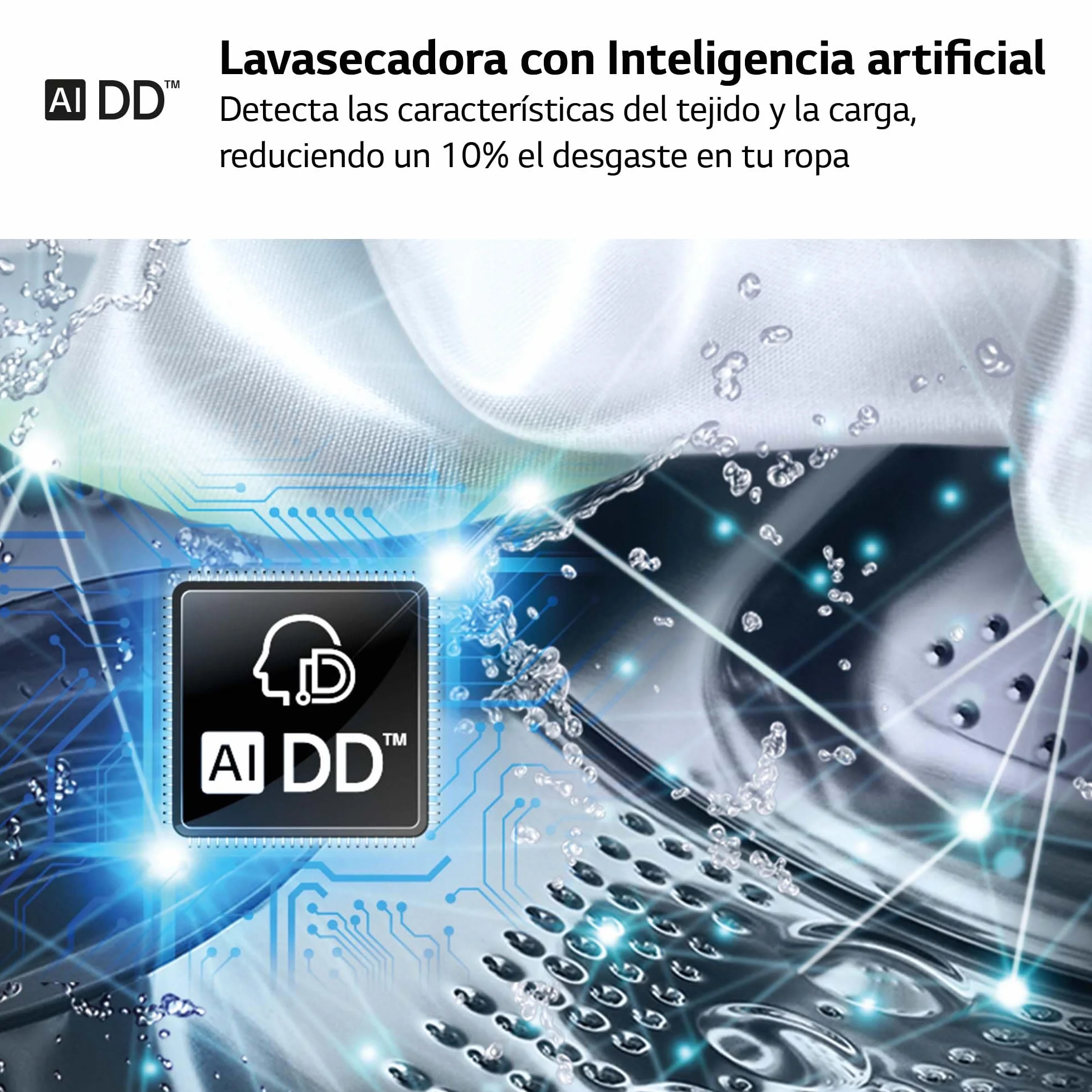 LG F4DR6009AGM Lavadora Secadora Inteligente 9/6kg AI Direct Drive 1400rpm Carga Frontal TurboWash 360º Vapor Steam Serie 600 Inox Grafito