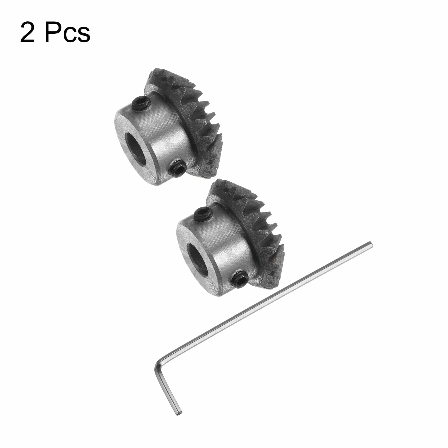 Bisel Engranaje 1.5M 20 Dientes 8mm Eje Agujero 1:1 Cónico 45# Acero 90 Grados Dirección Engranaje