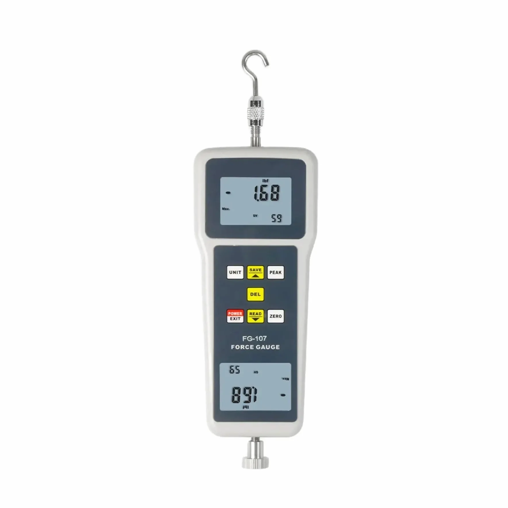 Medidor de Fuerza Dinamómetro Digital de Fuerza FG-107-2K Medidor de Fuerza de Empuje y tracción de Alta precisión 19,6 N
