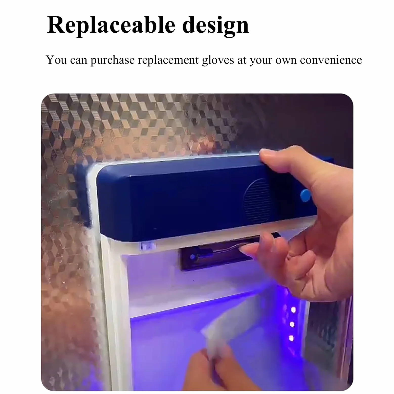 Dispensador automático de guantes desechables, montaje en pared, diseño de ahorro de espacio para un uso eficiente en caja de herramientas, garaje, taller, cocina