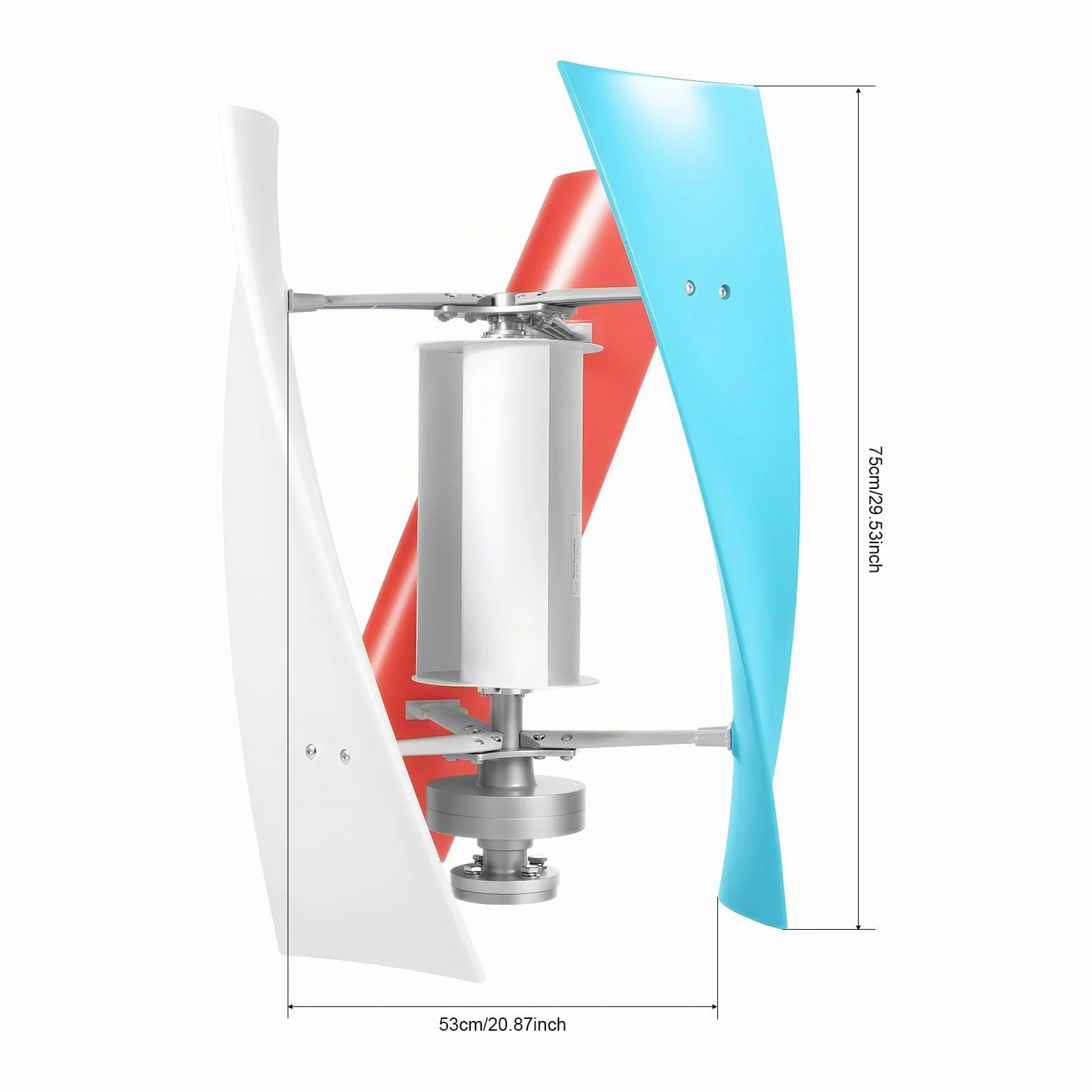 Aerogenerador Doméstico 400 W, Turbina Eólica Vertical Kit Completo de 12 V con Controlador, Generador de Bajo Ruido en Espiral para Jardín