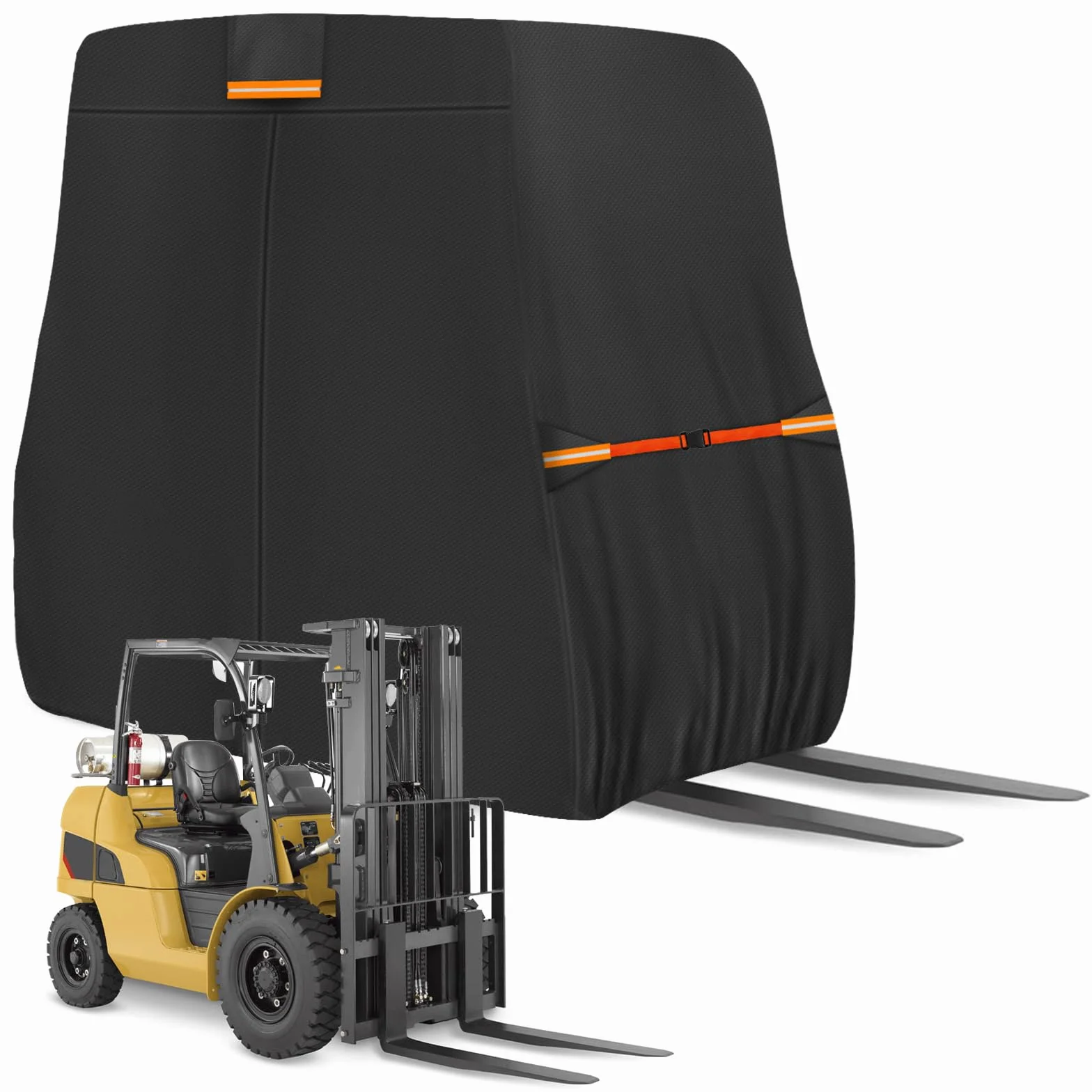 Cubierta para carretilla elevadora, impermeable, transpirable, cubierta protectora para carretilla elevadora que puede levantar aproximadamente 3628 kg, 420D para carretilla elevadora, cubierta para